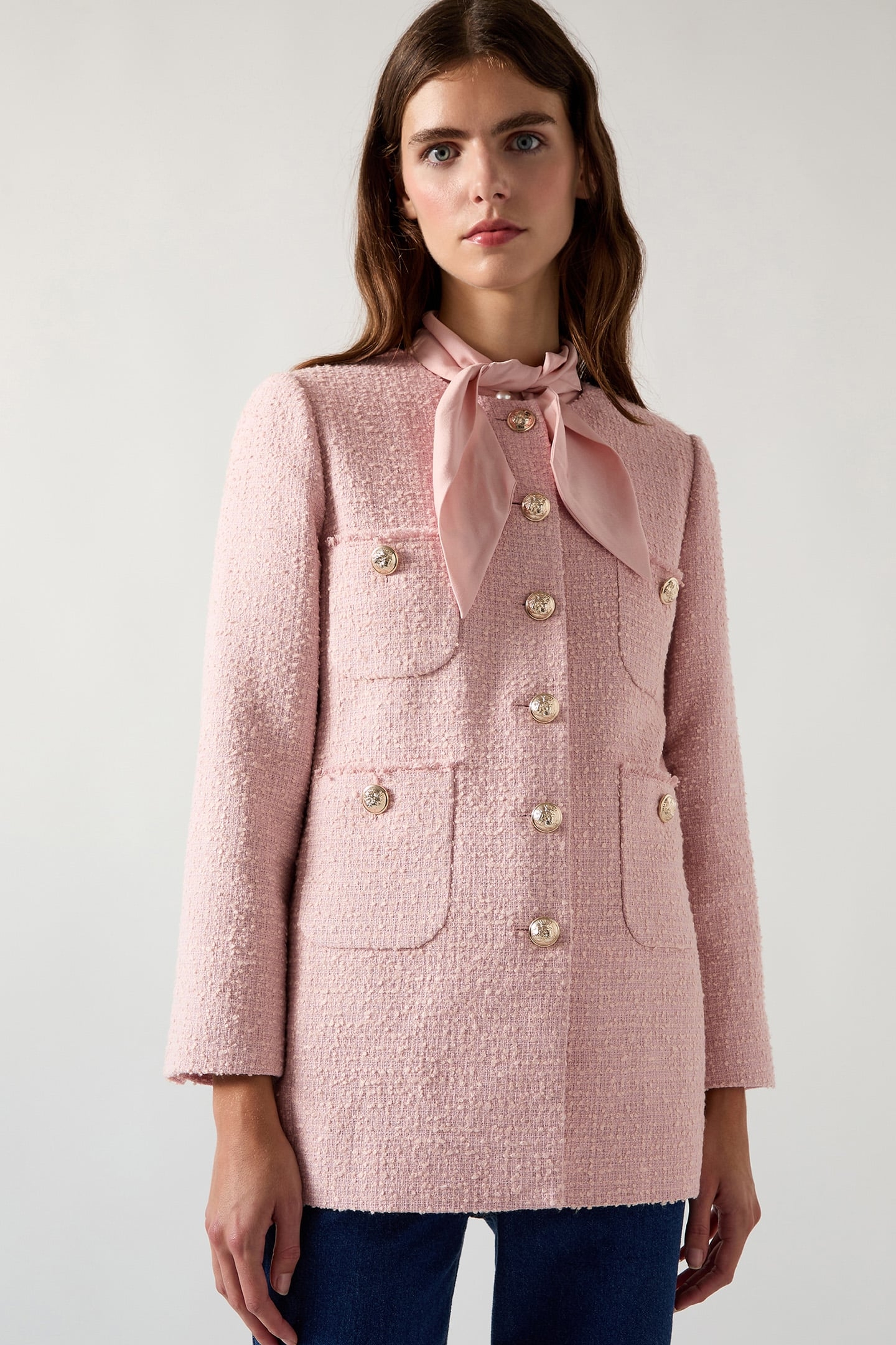 JK ROSIE TWEED JACKET LIGHT PINK 1