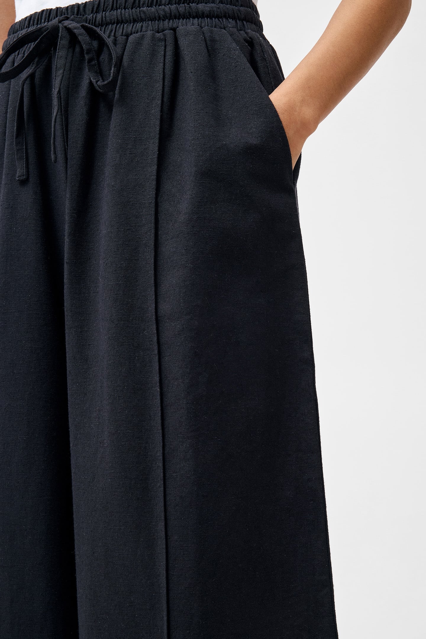 CLARE LINEN BLEND TROUSER BLACK 4