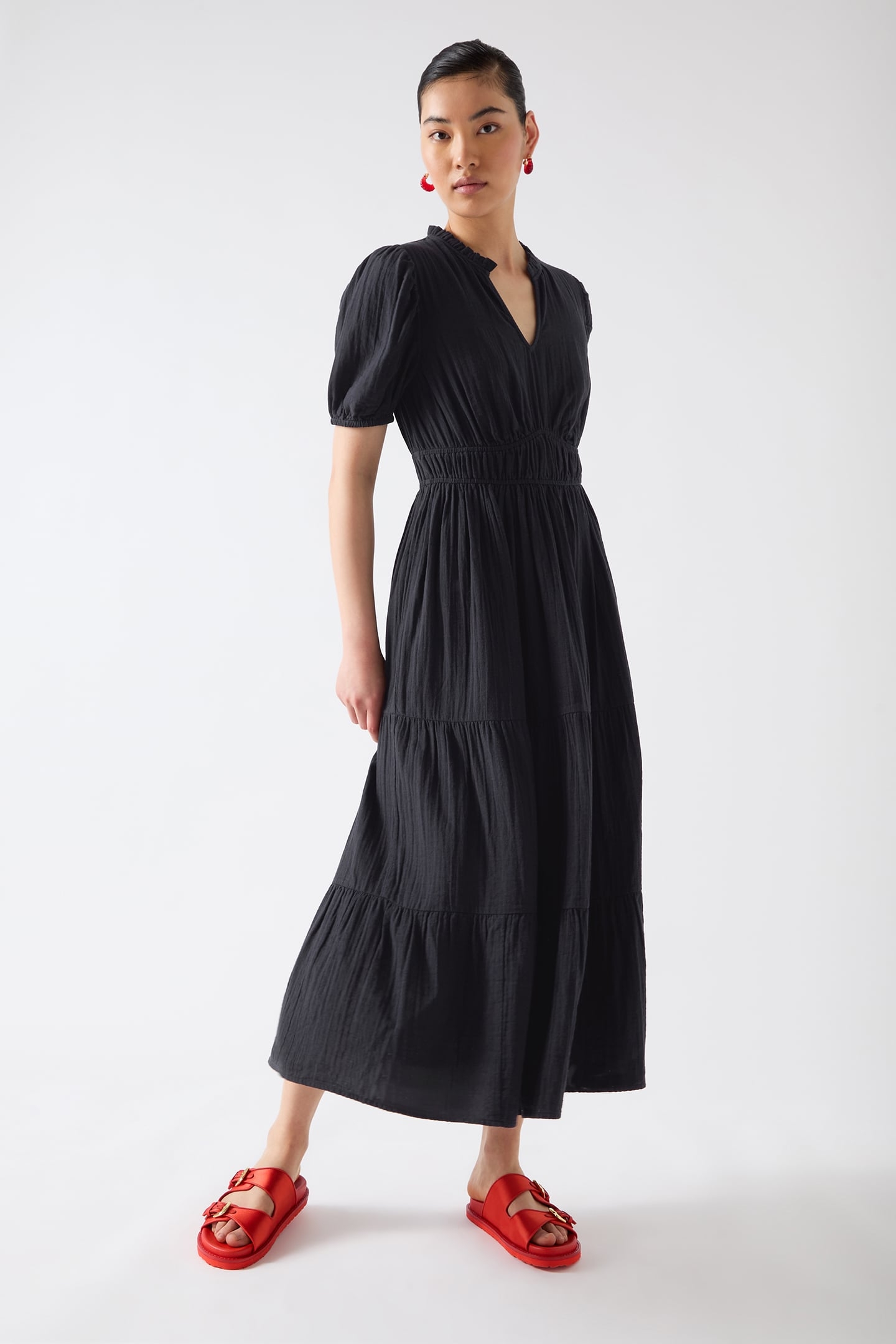 DR FELICITY GAUZE DRESS NAVY 4