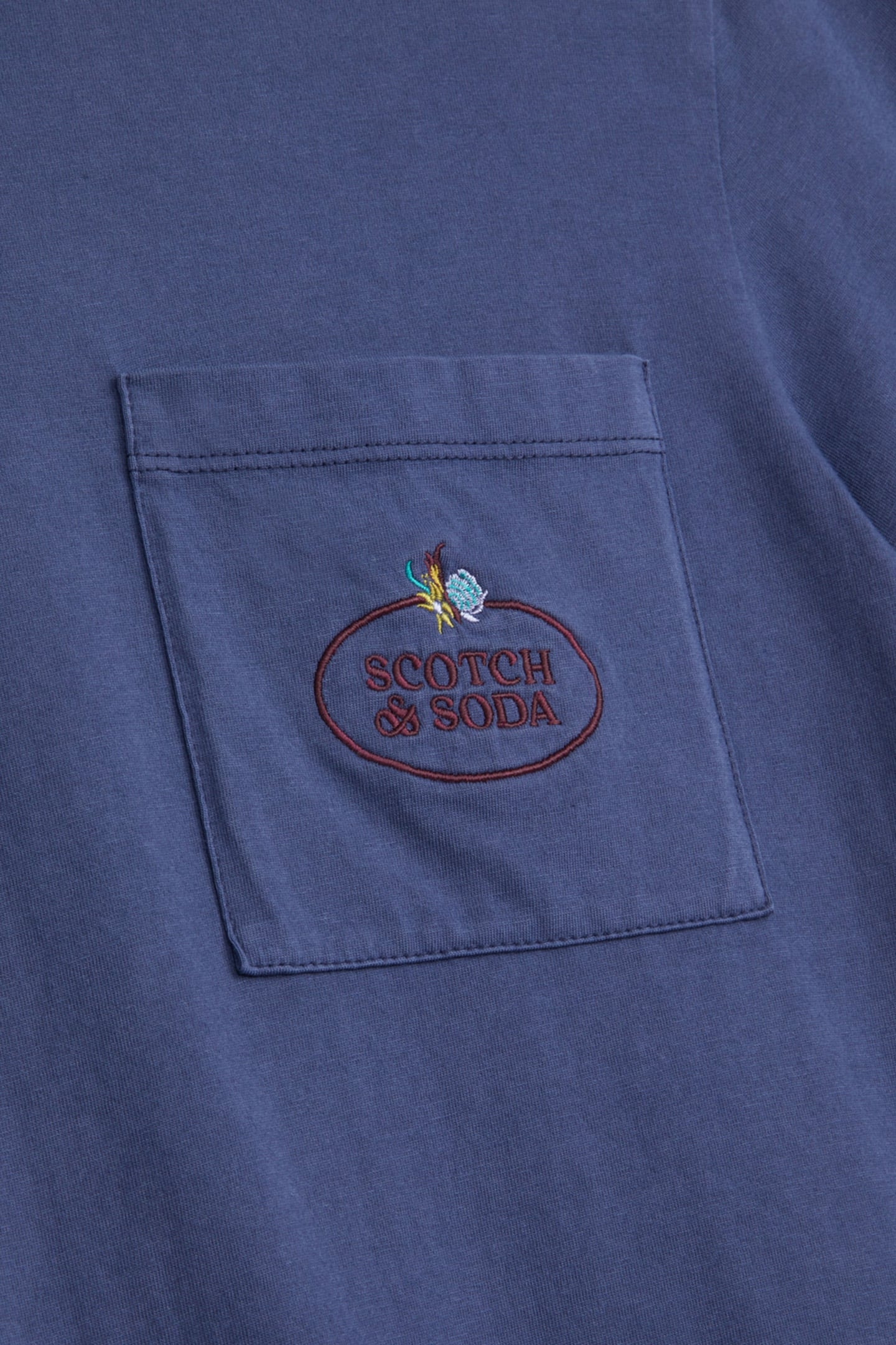 GARMENT DYED SS POCKET TEE NAVY COMBO 3