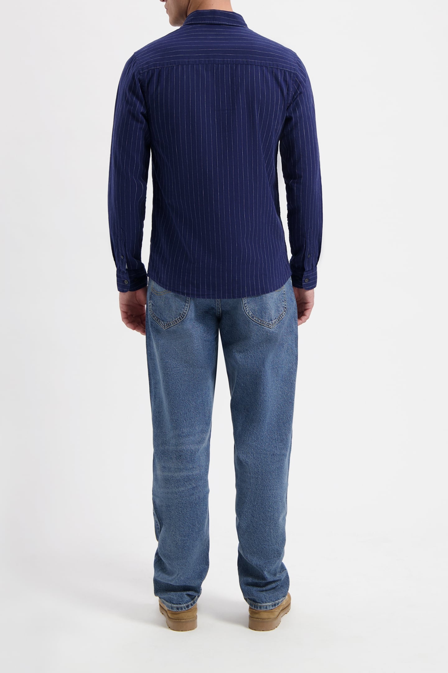 WAL – JAMES SHIRT DARK BLUE STRIPED 3
