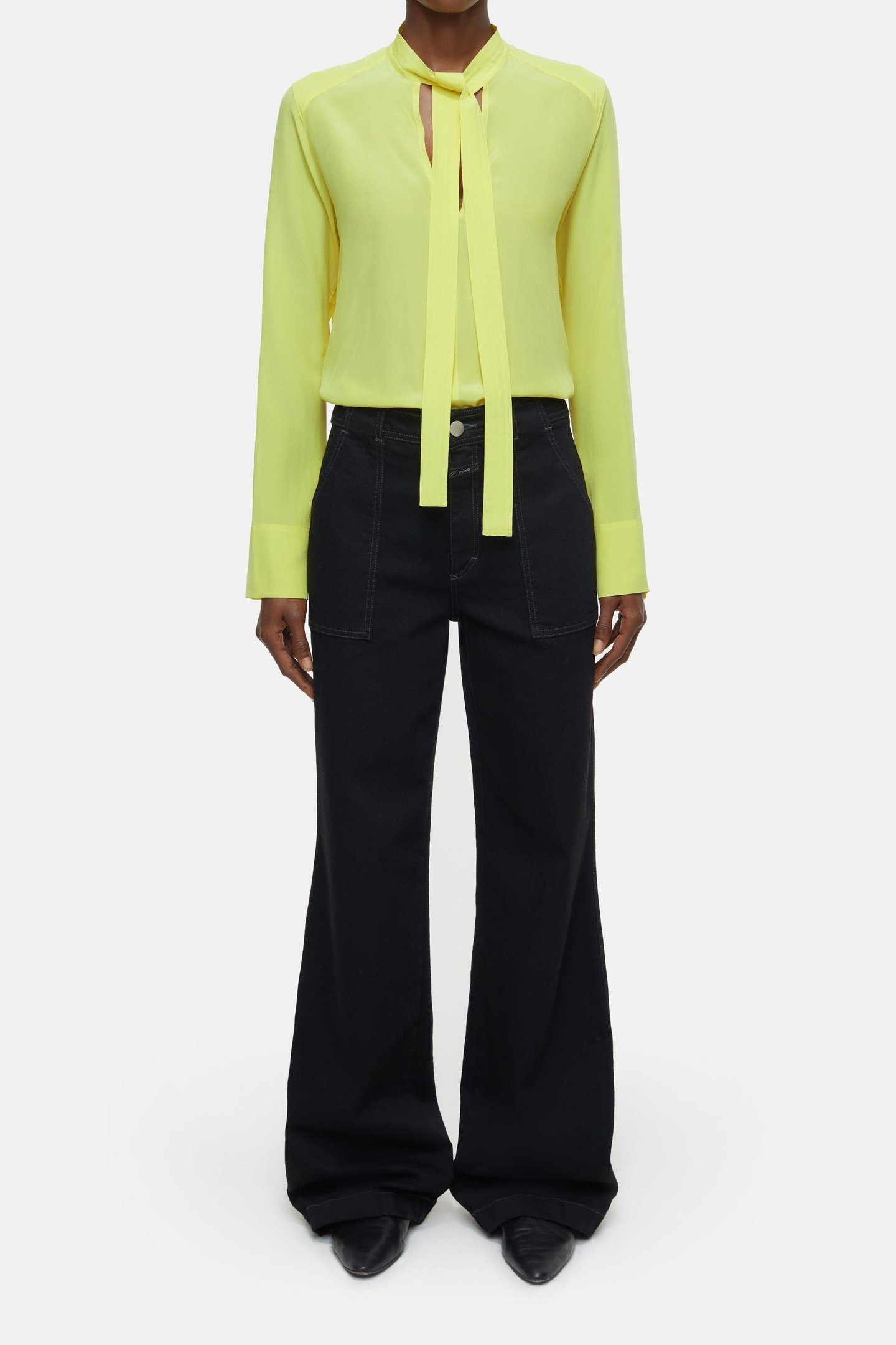 BLOUSE WITH STRAPS PRIMARY YELLOW 1