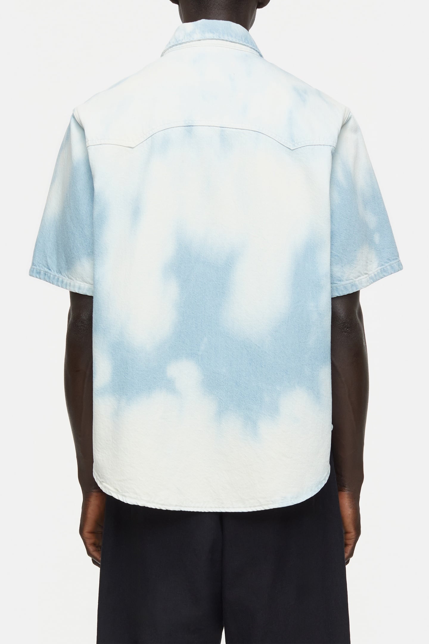 SHORT SLEEVE WESTERN SHIRT LIGHT BLUE 3