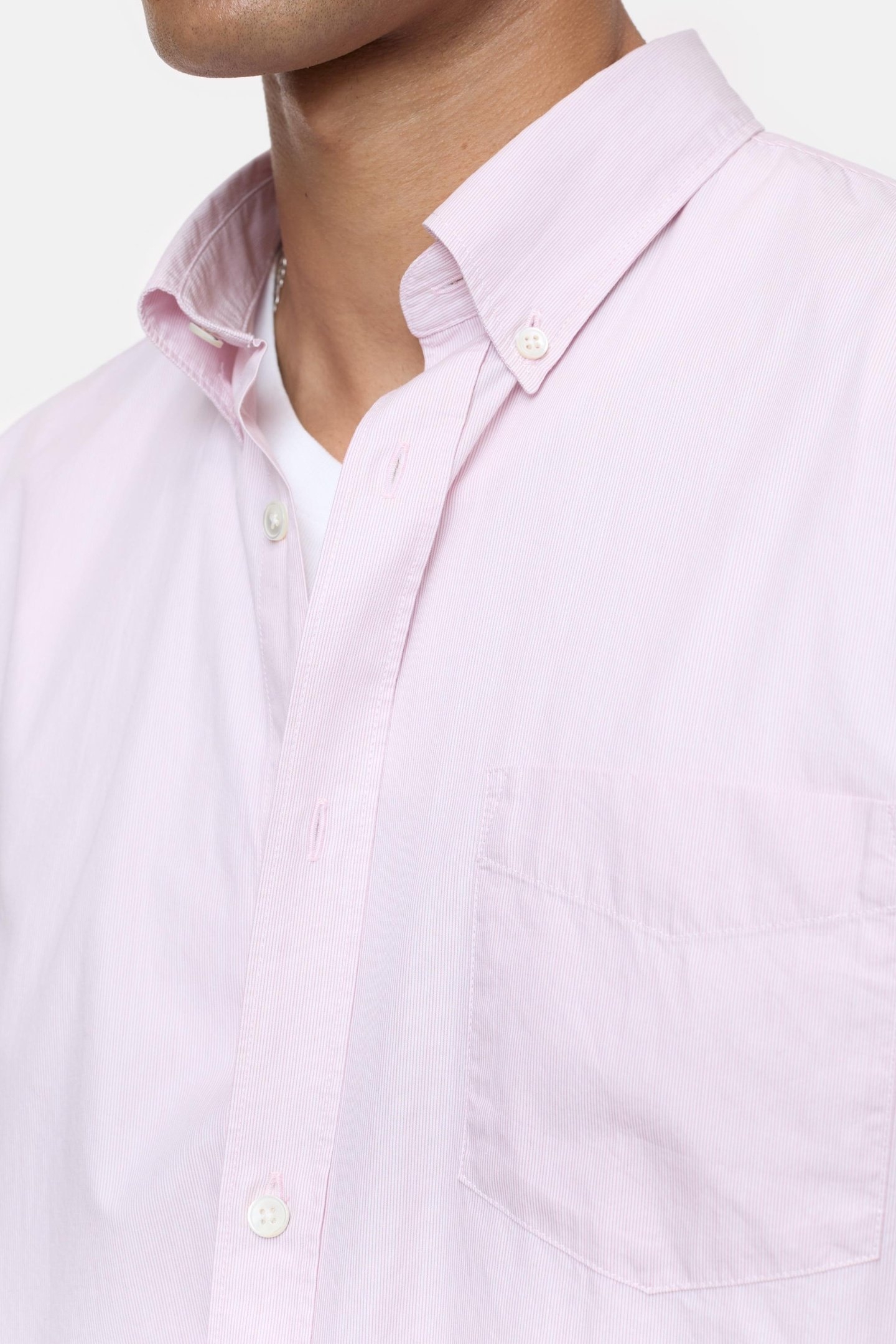 T1 BUTTON DOWN SHIRT SMOOTHIE PINK 7