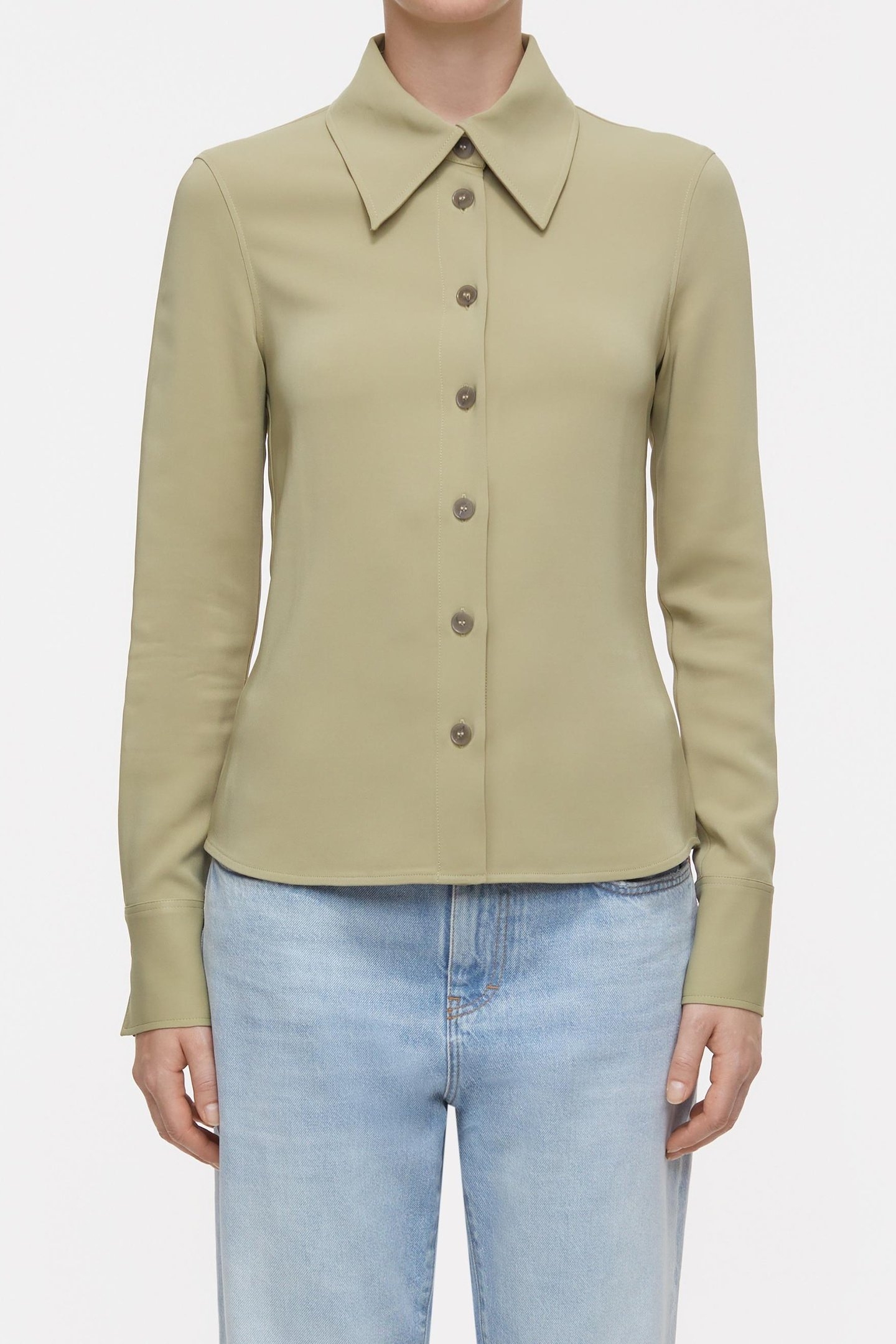 SLIM BLOUSE SAGE TEA 4