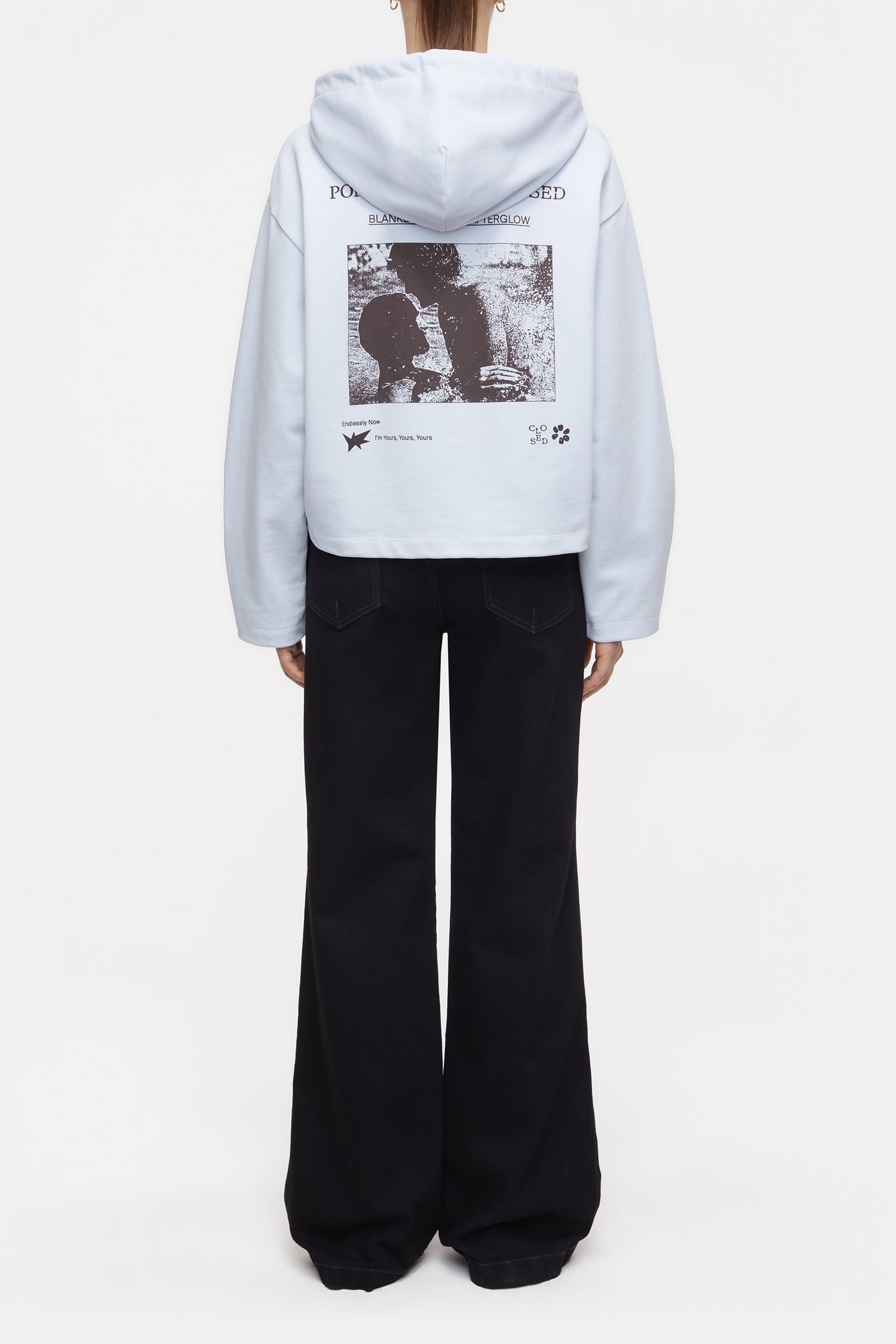 CROPPED HOODIE T-SHIRTS SOFT BLUE 3