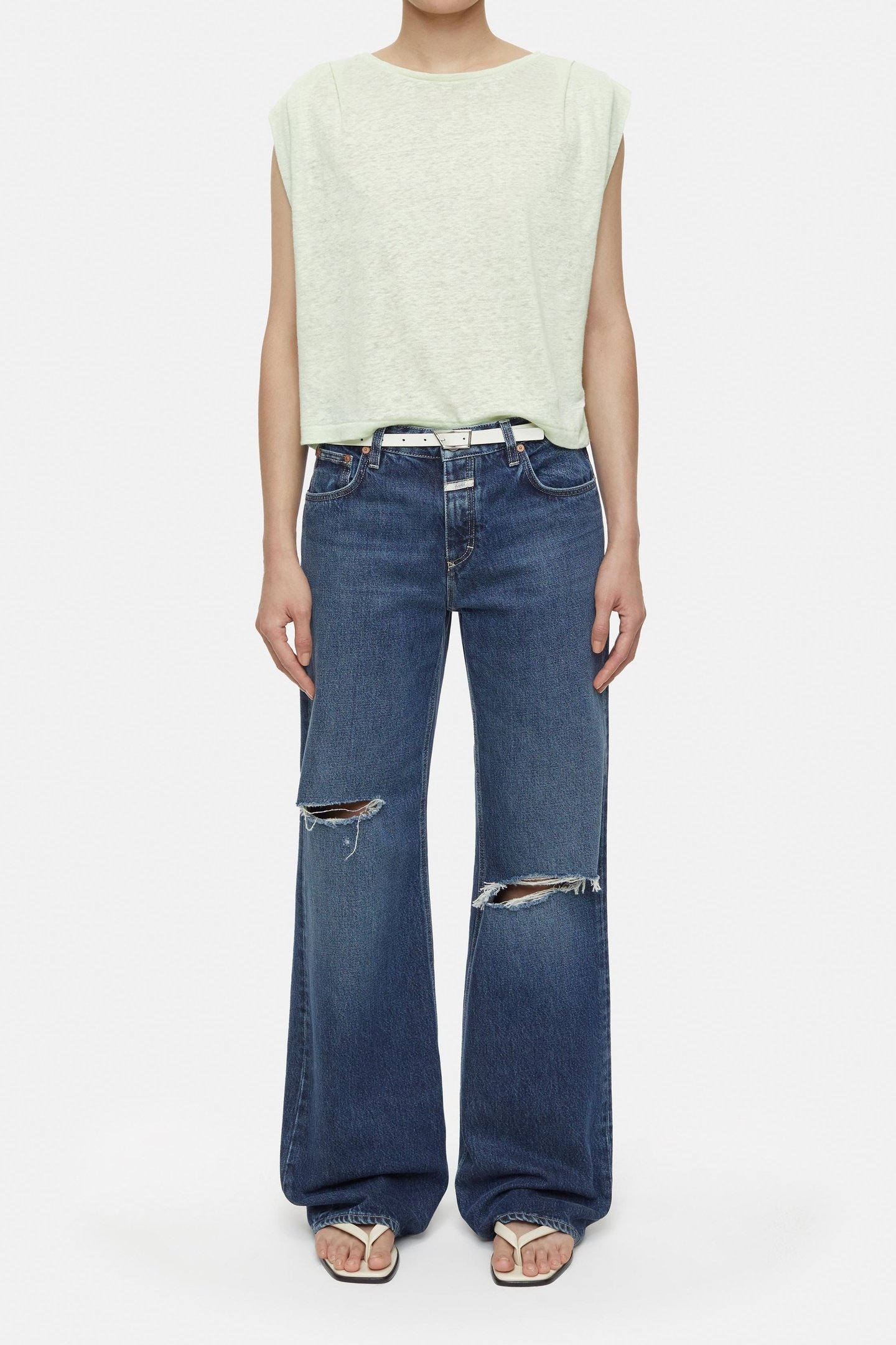 PLEATED SLEEVELESS T-SHIRTS LIMONATTA 1