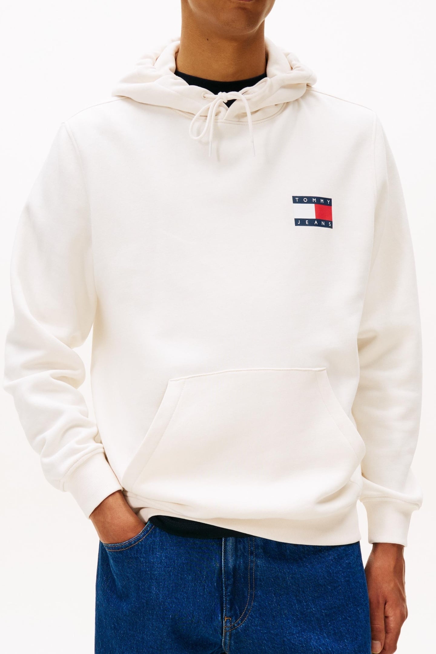 LOGO DRAWSTRING HOODIE ANCIENT WHITE 1