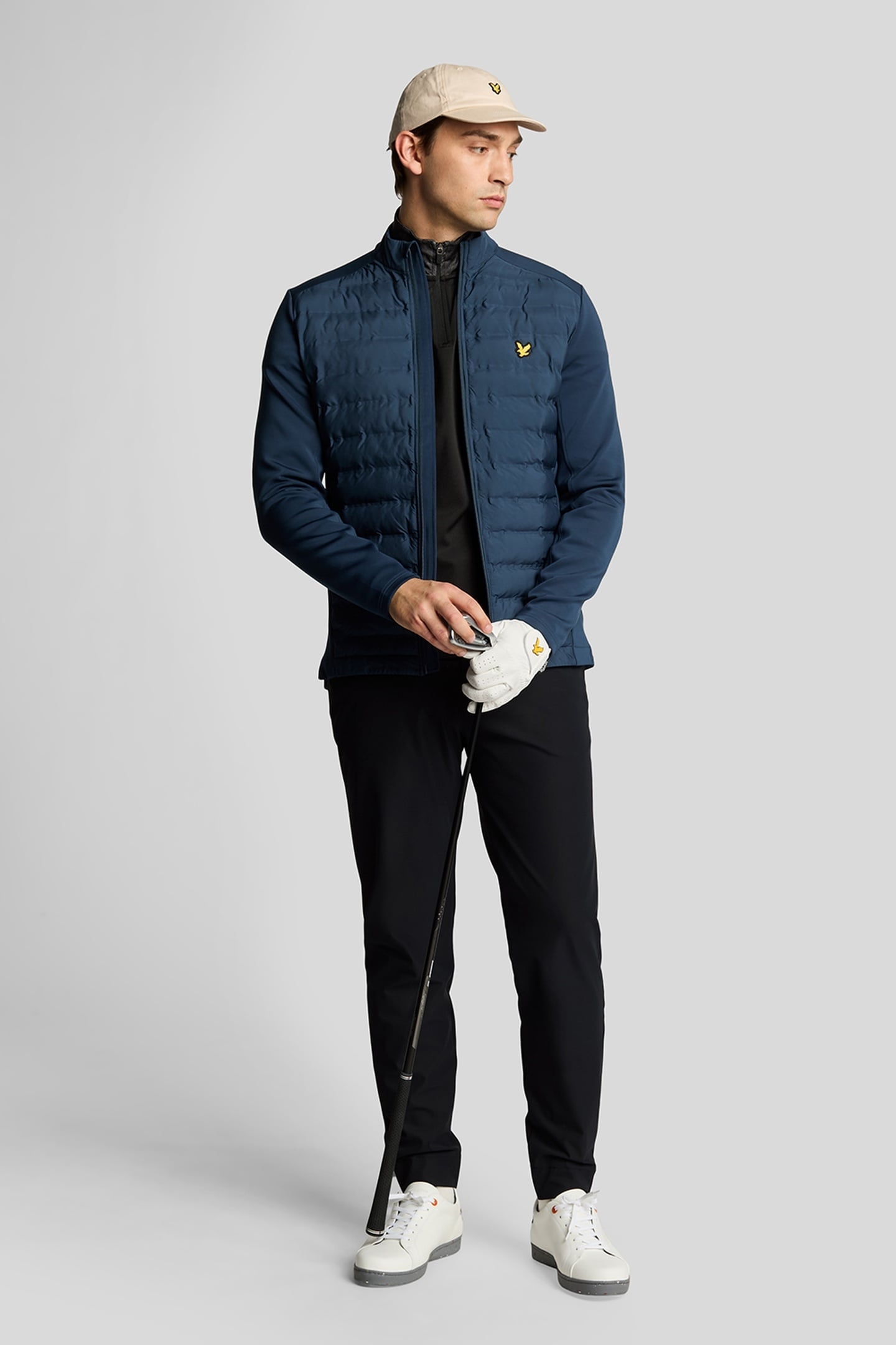 HYBRID QUILTED FULL ZIP GOLF JACKET RYDER BLUE 2