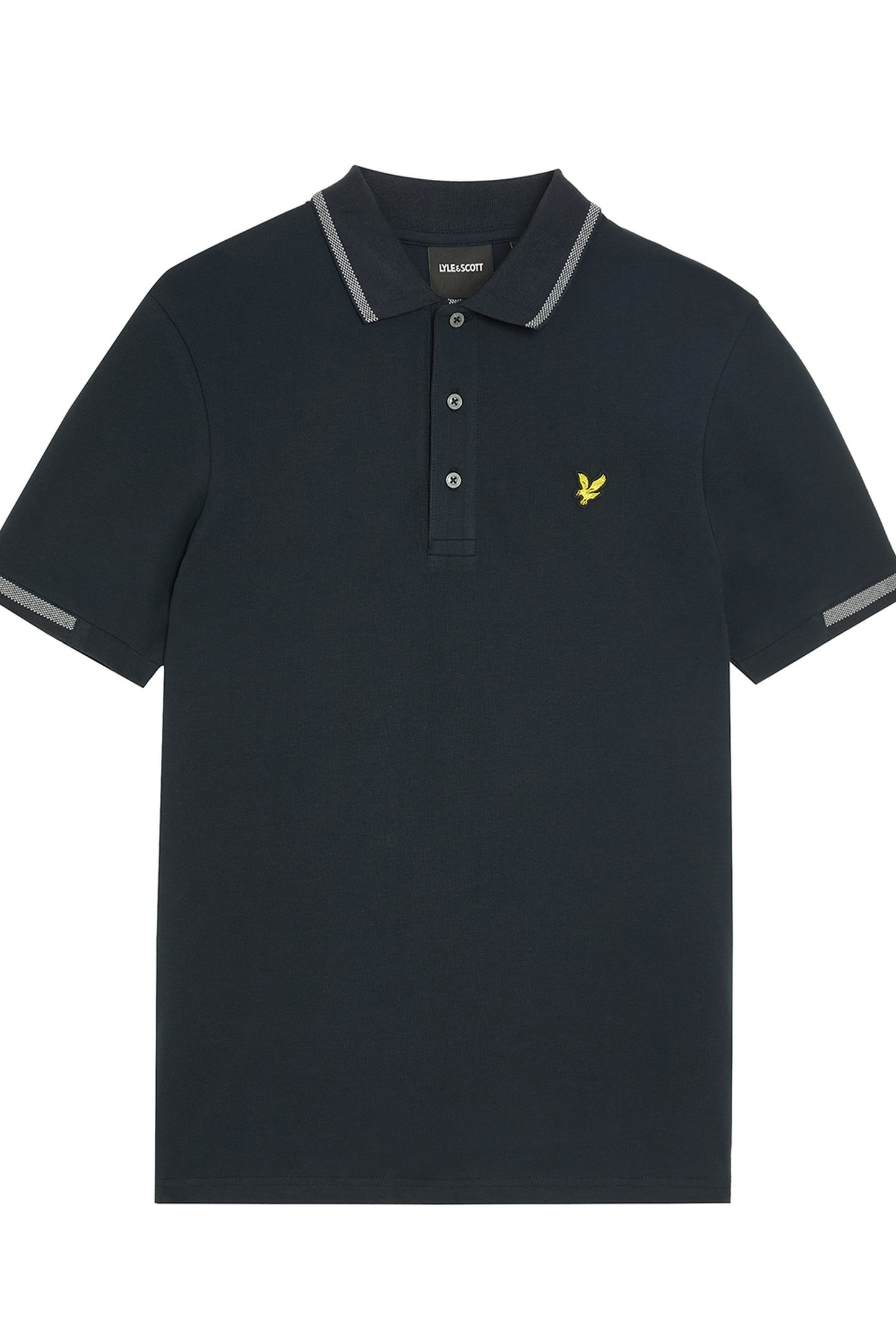 BIRDSEYE HALF TIPPED POLO DARK NAVY/ASH LILAC 4