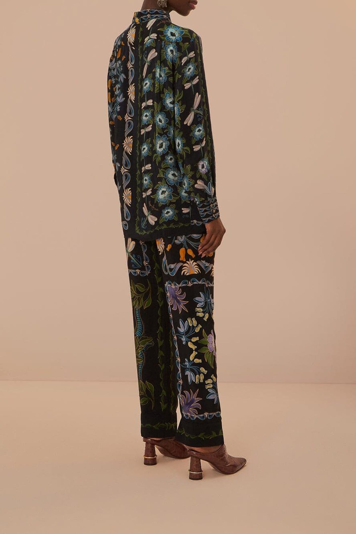 WINTER GARDEN BLACK PAJAMA PANTS 2