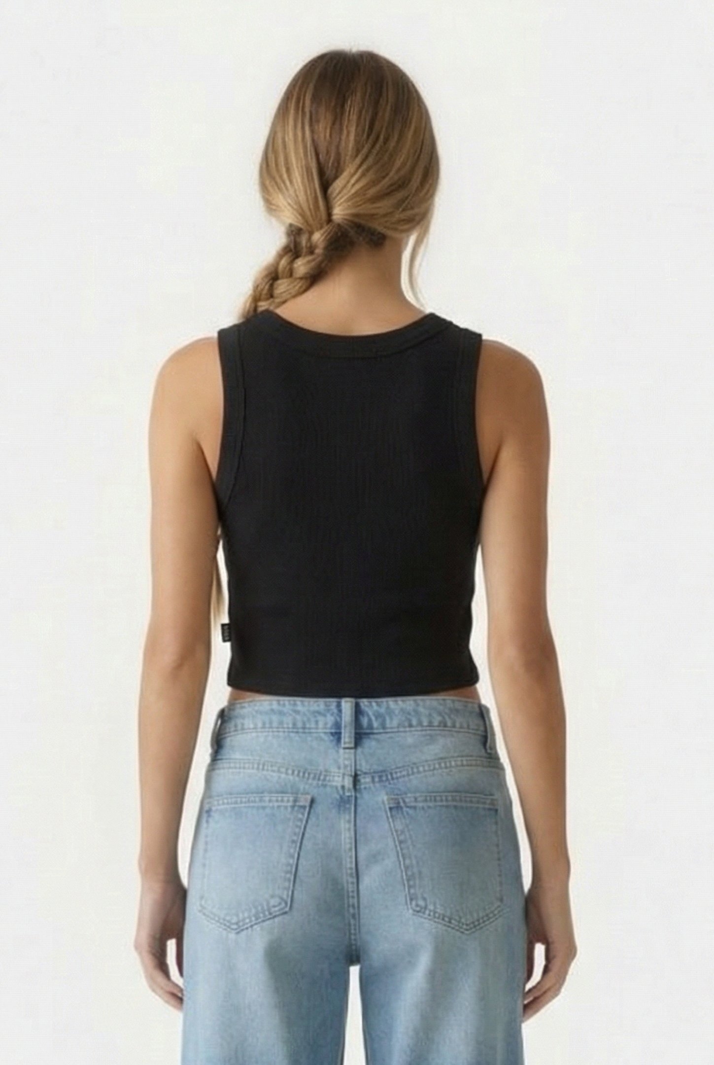 DREW RIB TANK AVE BLACK 2