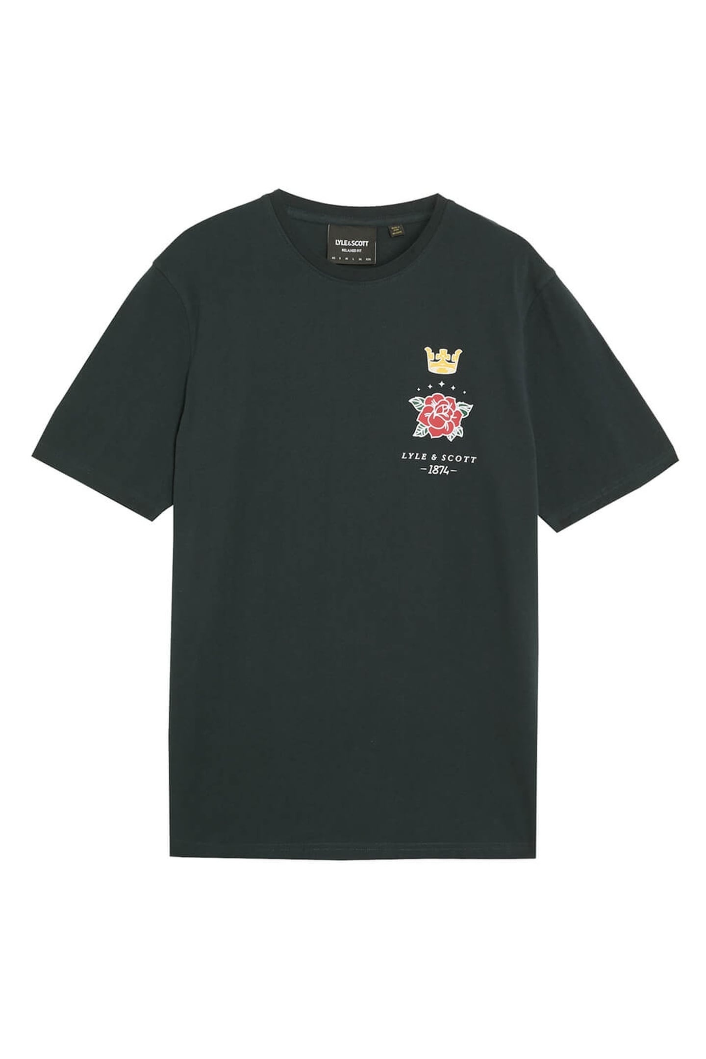 ROSE AND CROWN GRAPHIC T-SHIRT DARK NAVY 5