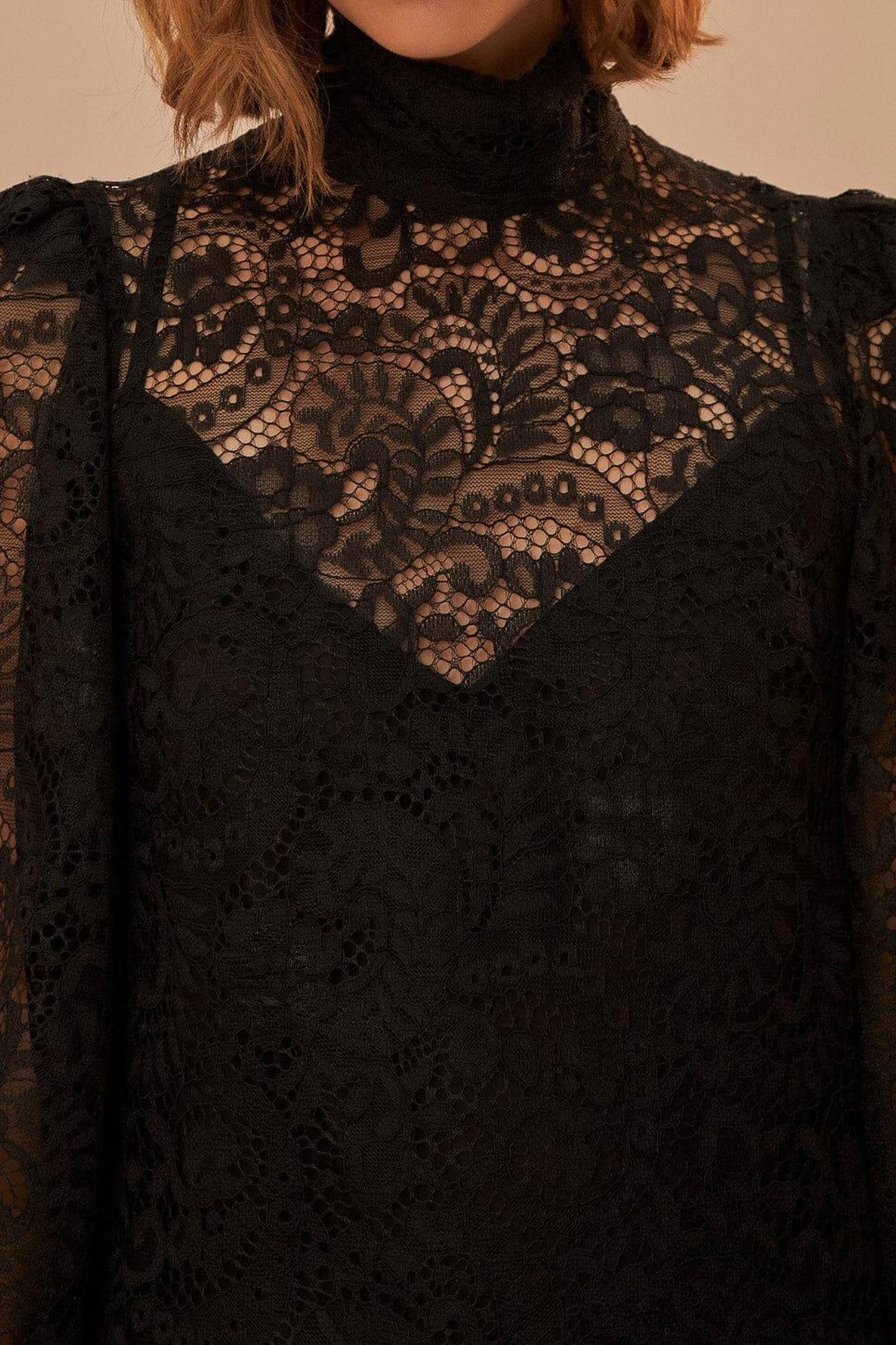 LACE BLACK MIDI DRESS 5