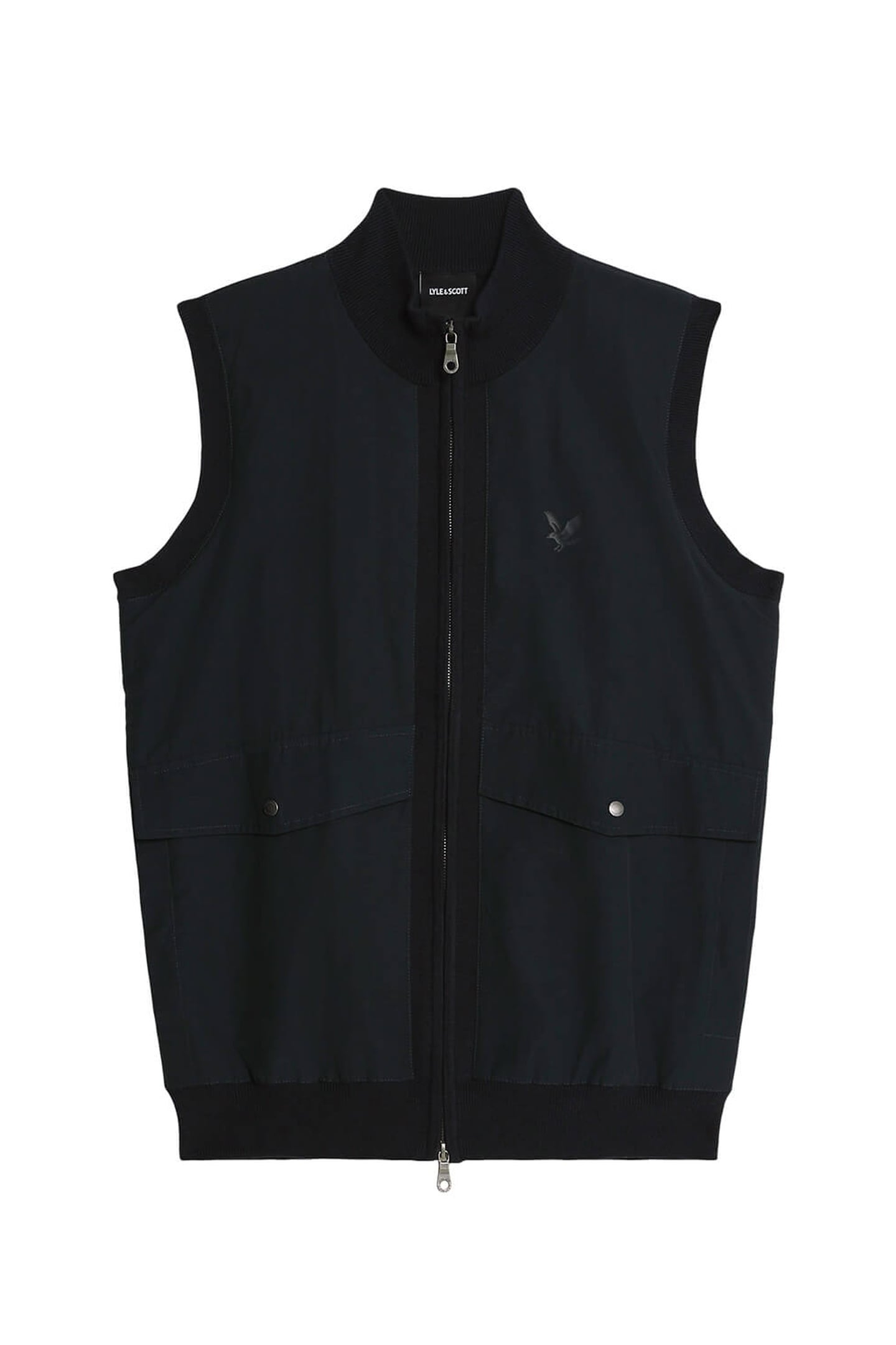 MILANO HYBRID FULL ZIP KNITTED VEST DARK NAVY 4