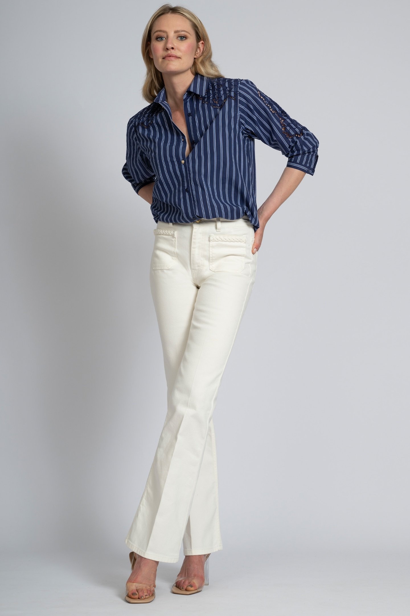 GINNA OFF WHITE JEANS STAR WHITE 1