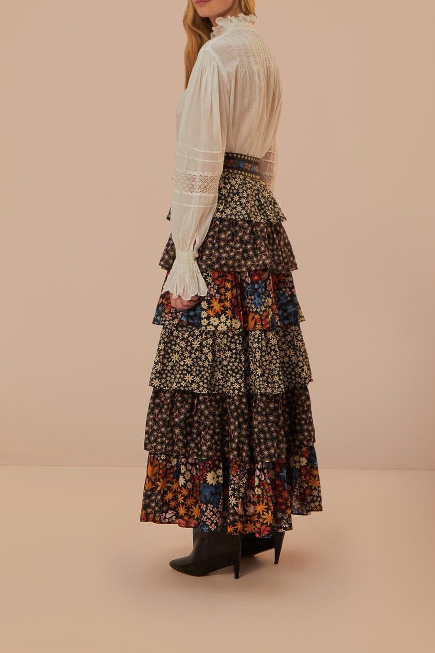 JUJUS GARDEN BLACK MIDI SKIRT 3