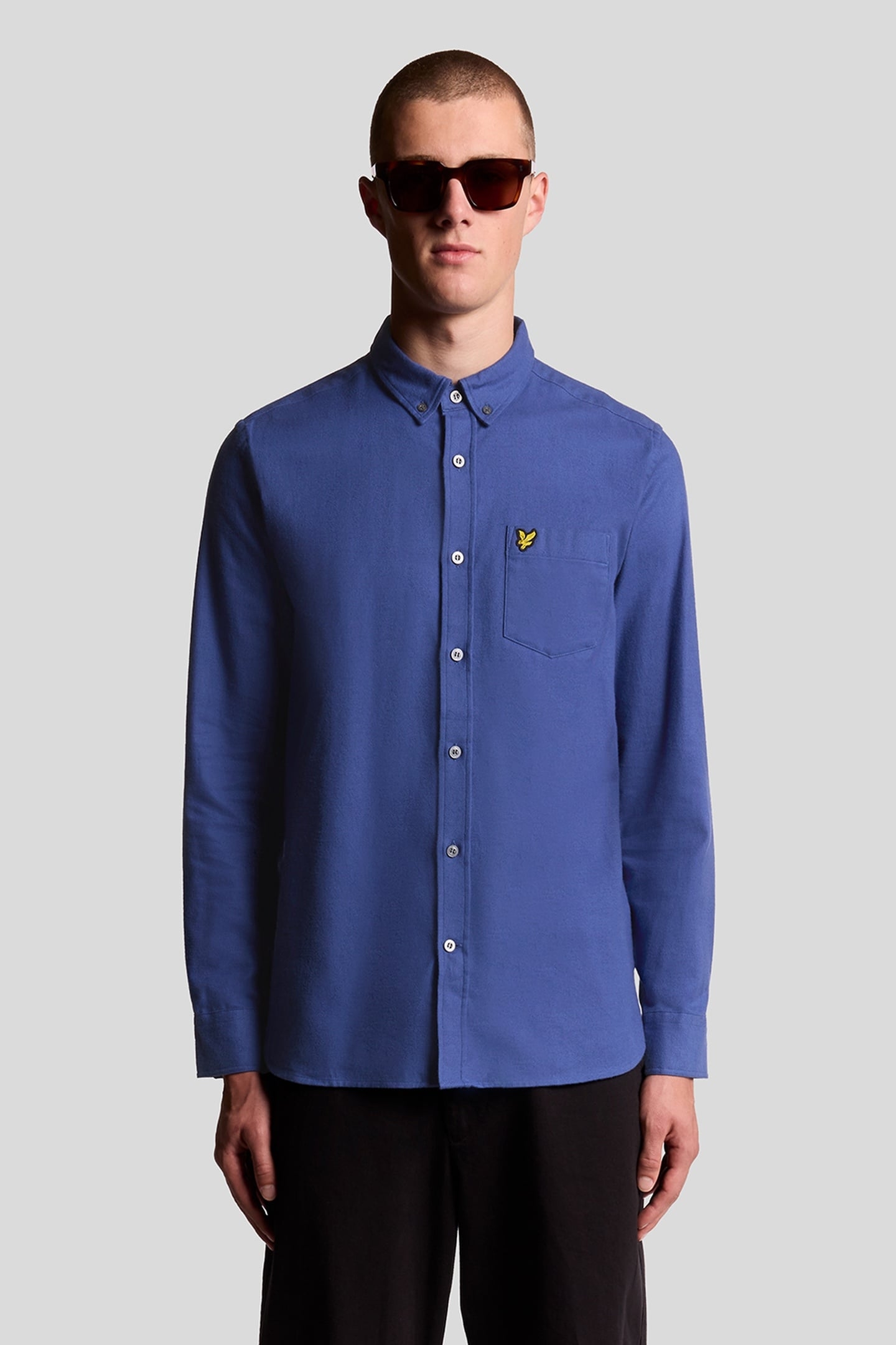 PLAIN FLANNEL SHIRT TWILIGHT 1