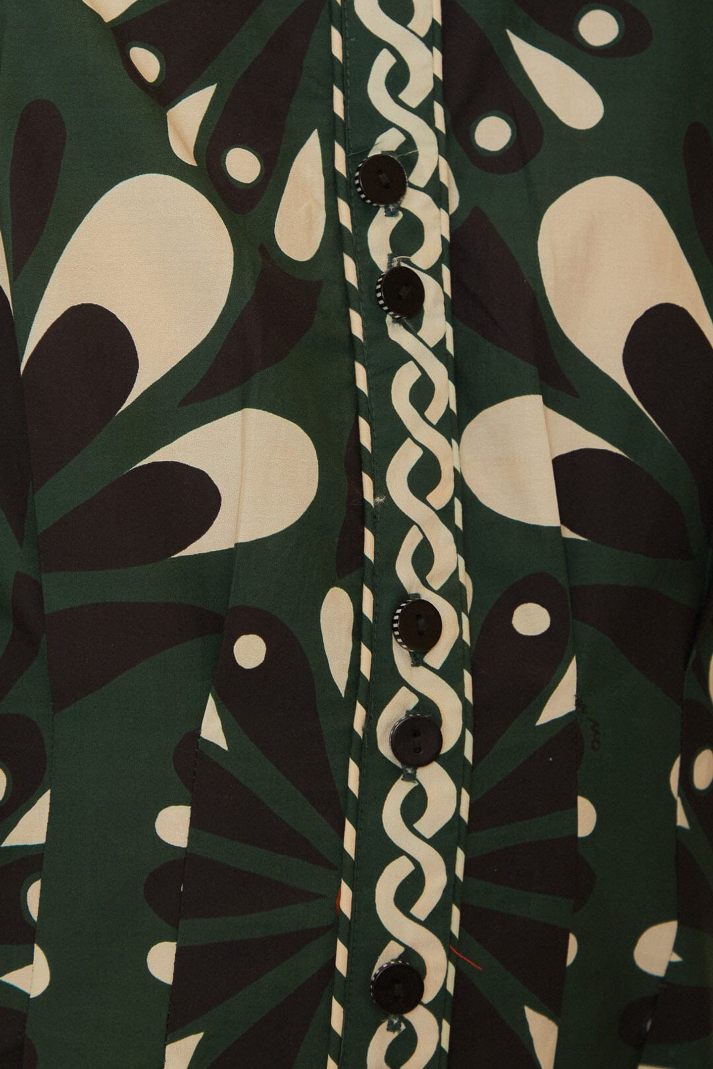 AINIKA FLOWERS GREEN SHORT SLEEVE MINI DRESS 4