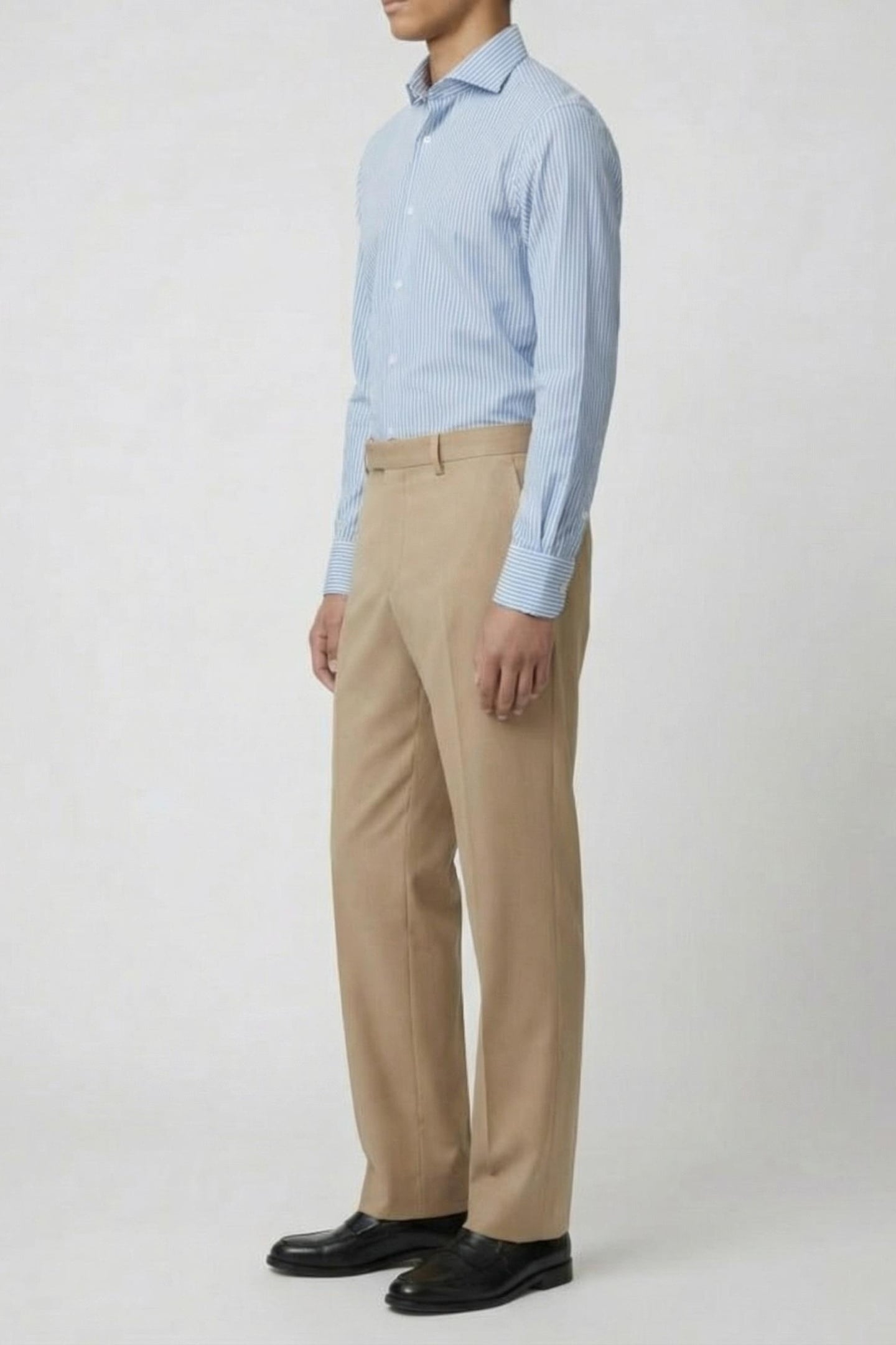 MARCIANO BY GUESS BILL FRENCH COLLAR R LIGHT BLUE & WHITE S 3