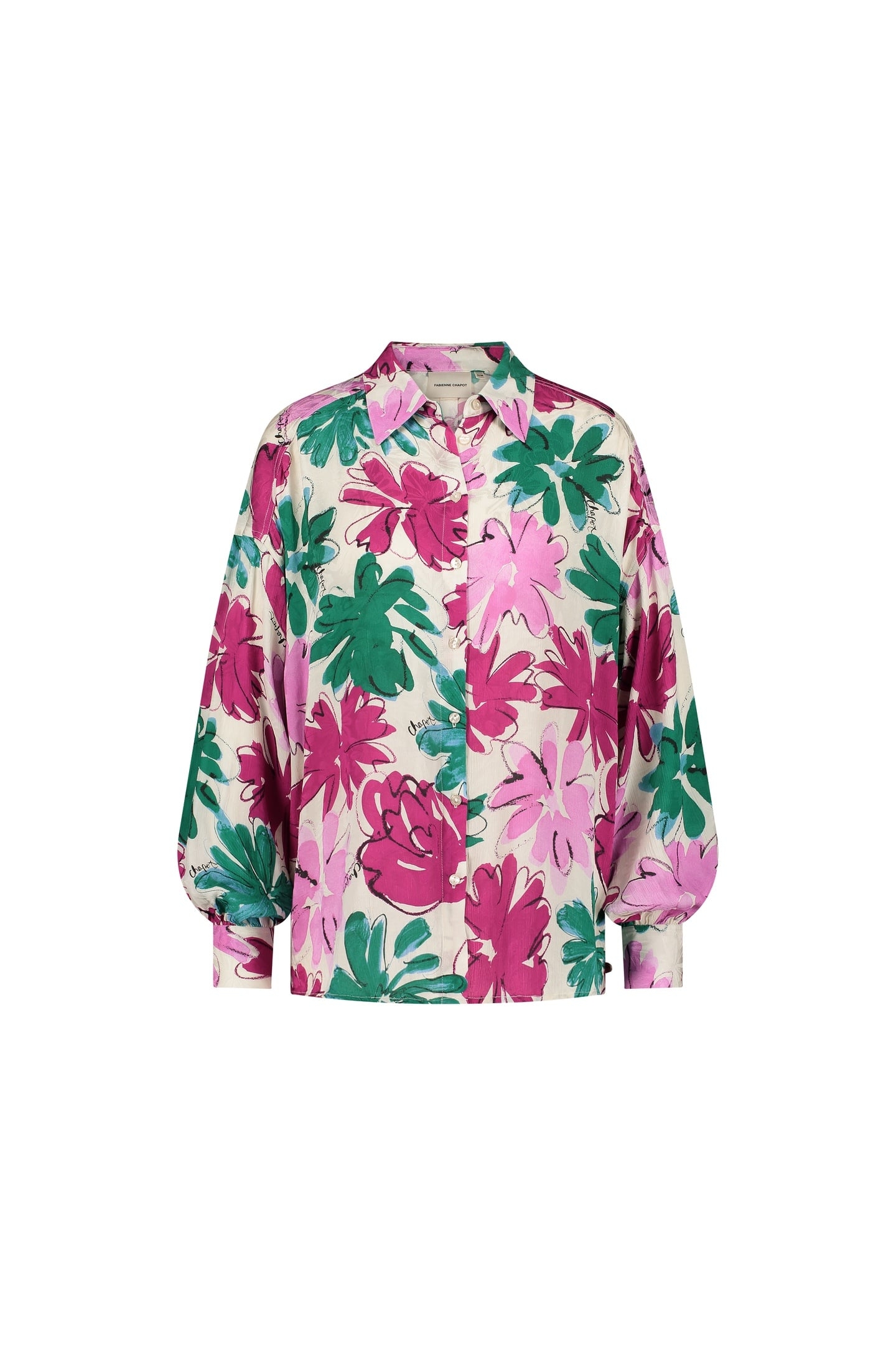 GABRIEL BLOUSE WARM WHITE/PINK FROL 4