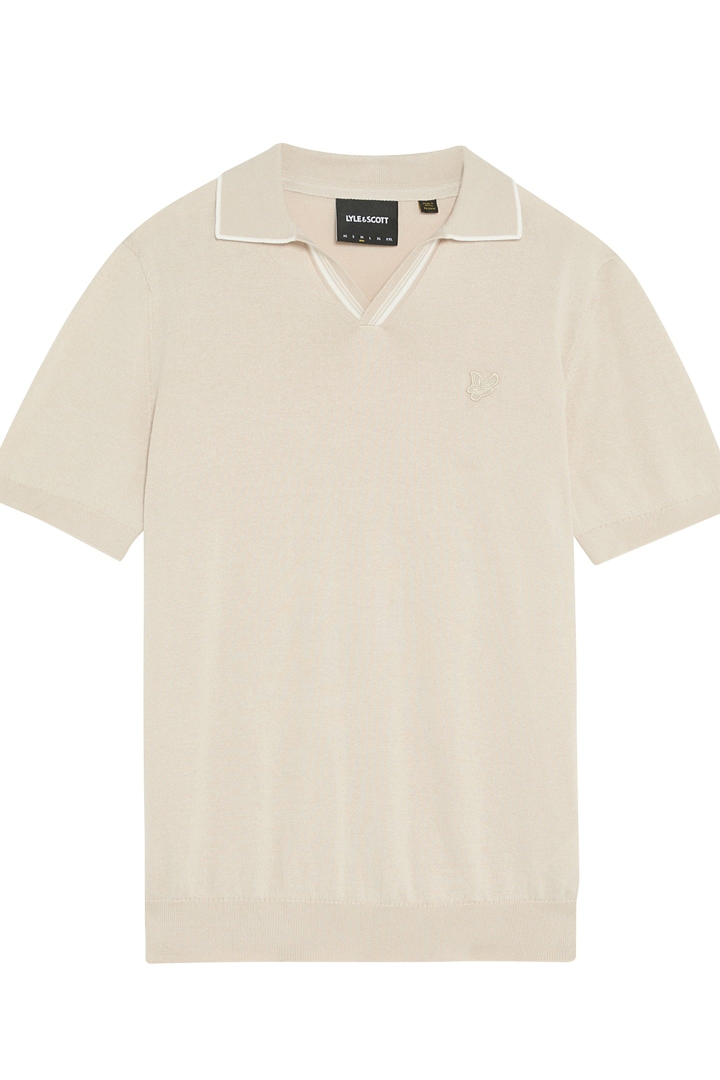 TIPPED KNITTED OPEN COLLAR POLO COVE 4