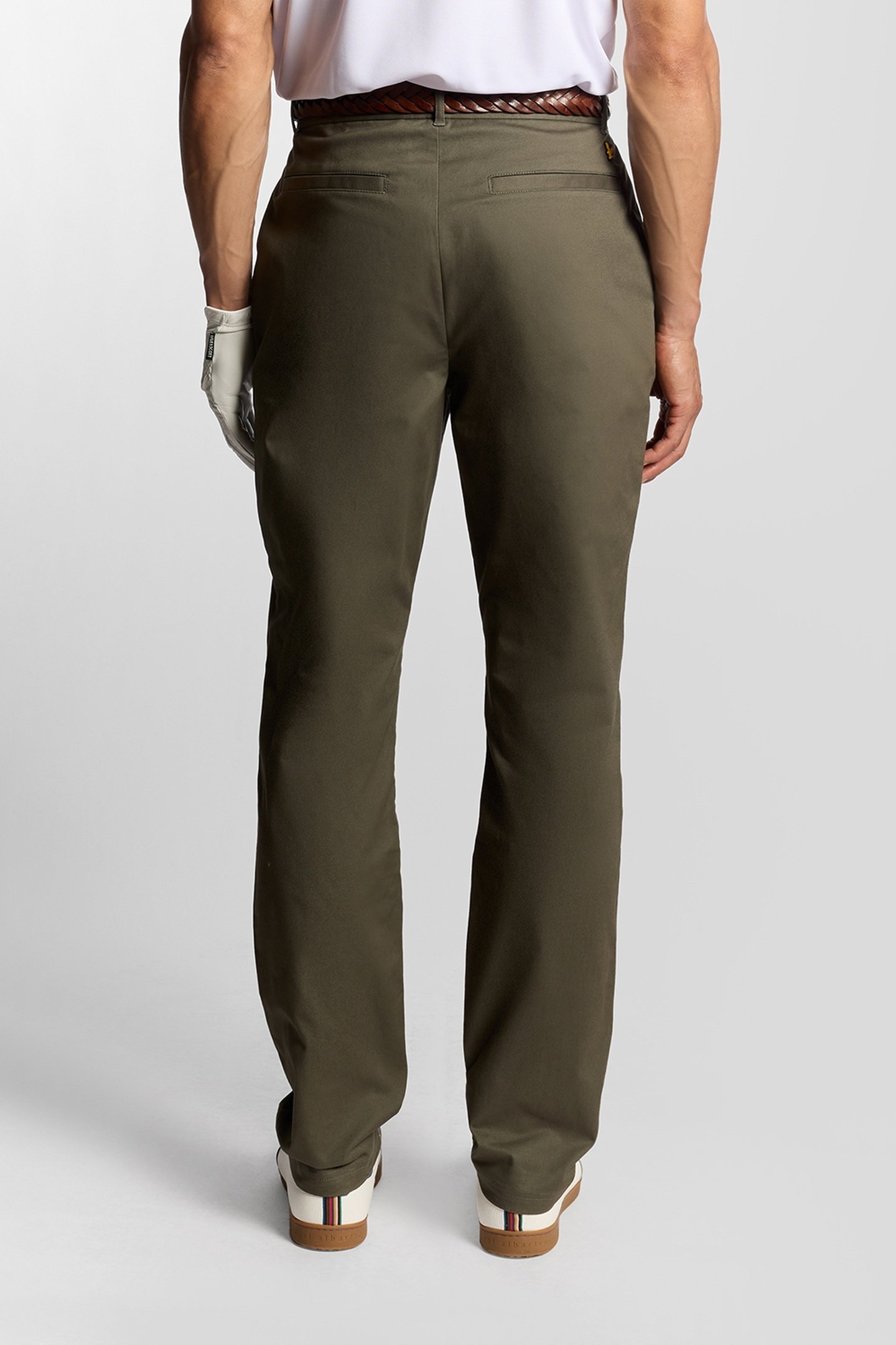 COURSE STRETCH CHINO TROUSERS CACTUS GREEN 3