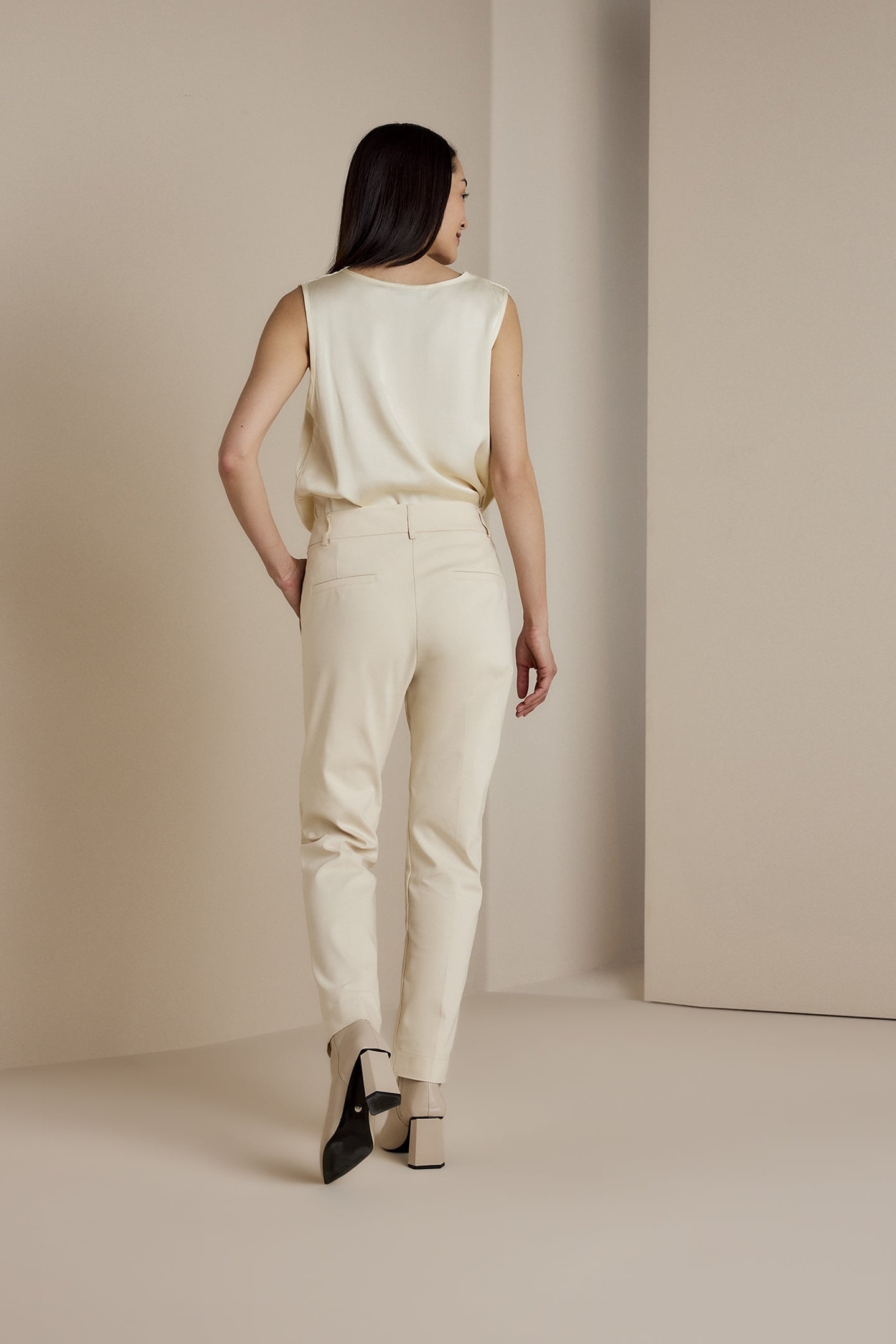 TROUSERS CLASSIC STRETCH (4S100) IVORY 3