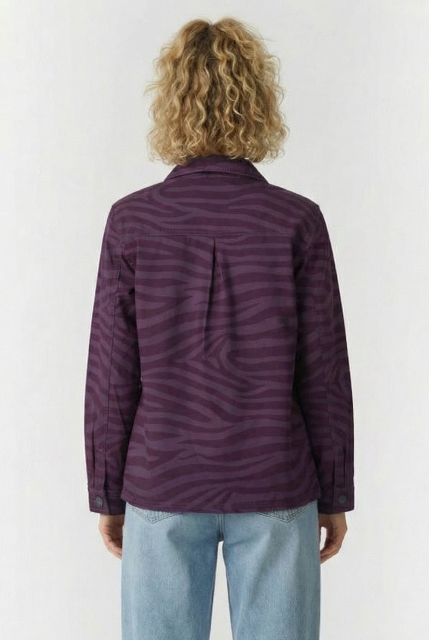 DRILL II CHORE PRINT JACKET BLACKBERRY WINE 2