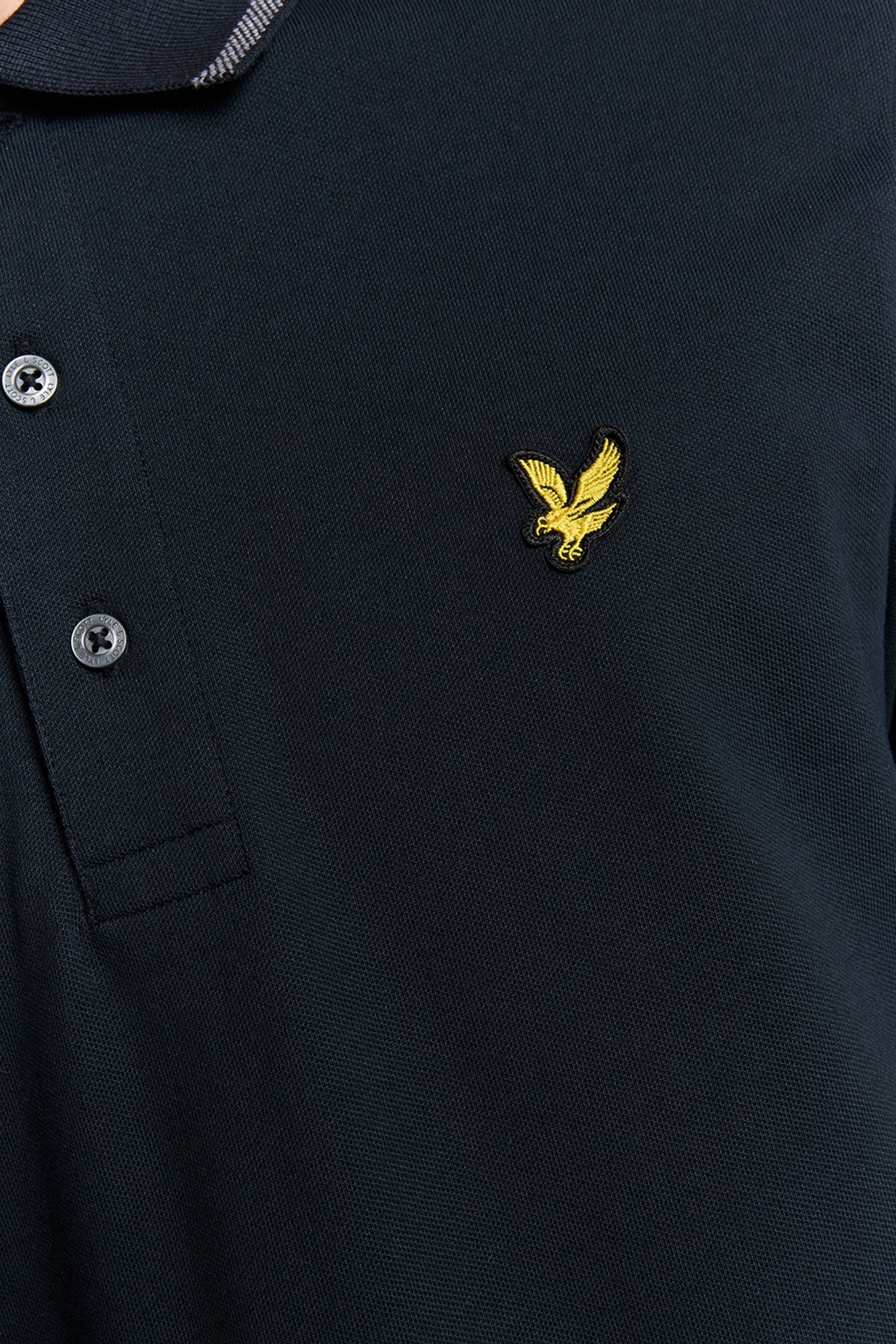 BIRDSEYE HALF TIPPED POLO DARK NAVY/ASH LILAC 5