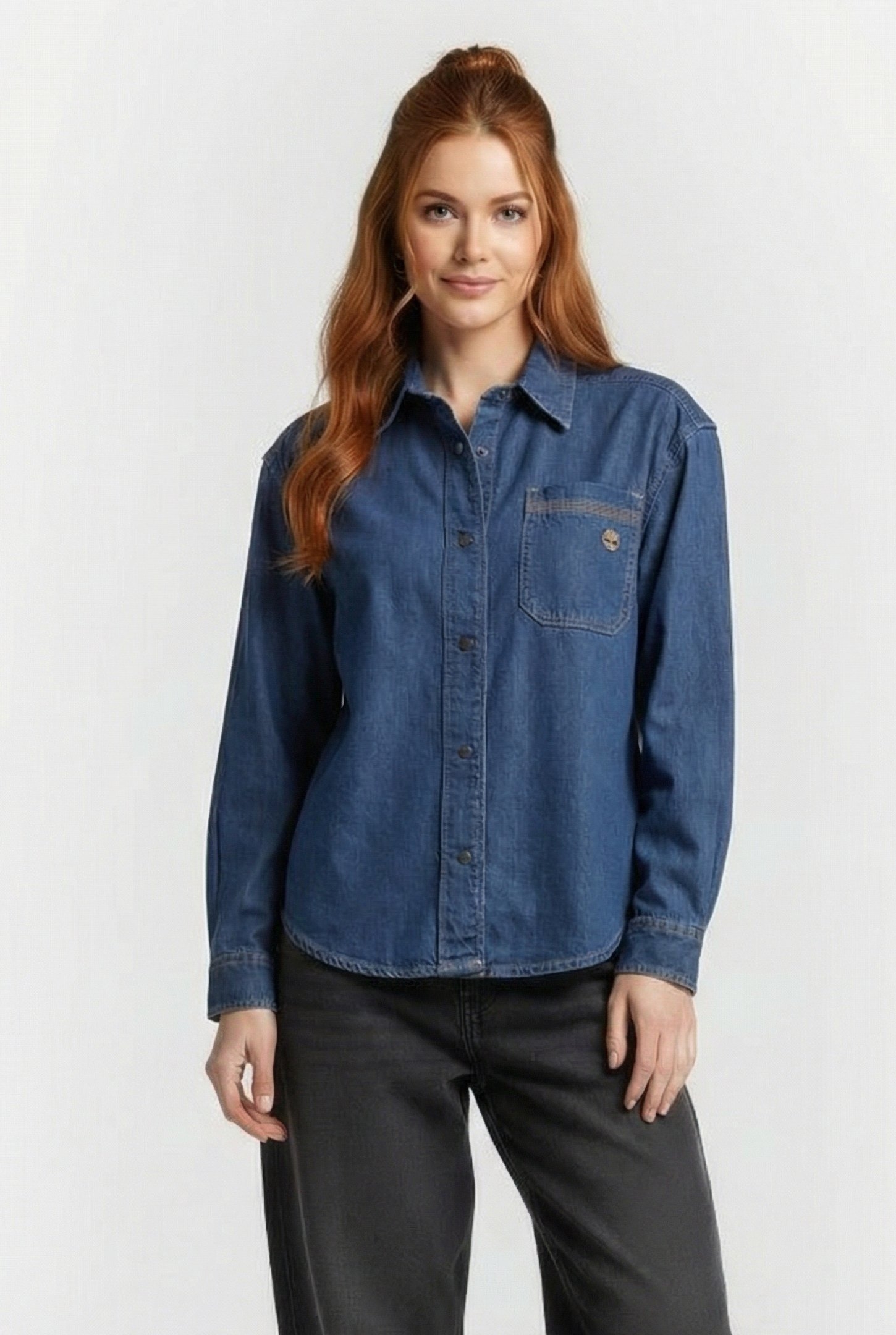 DENIM ESSENTIAL SHIRT BLUE INDIGO 1