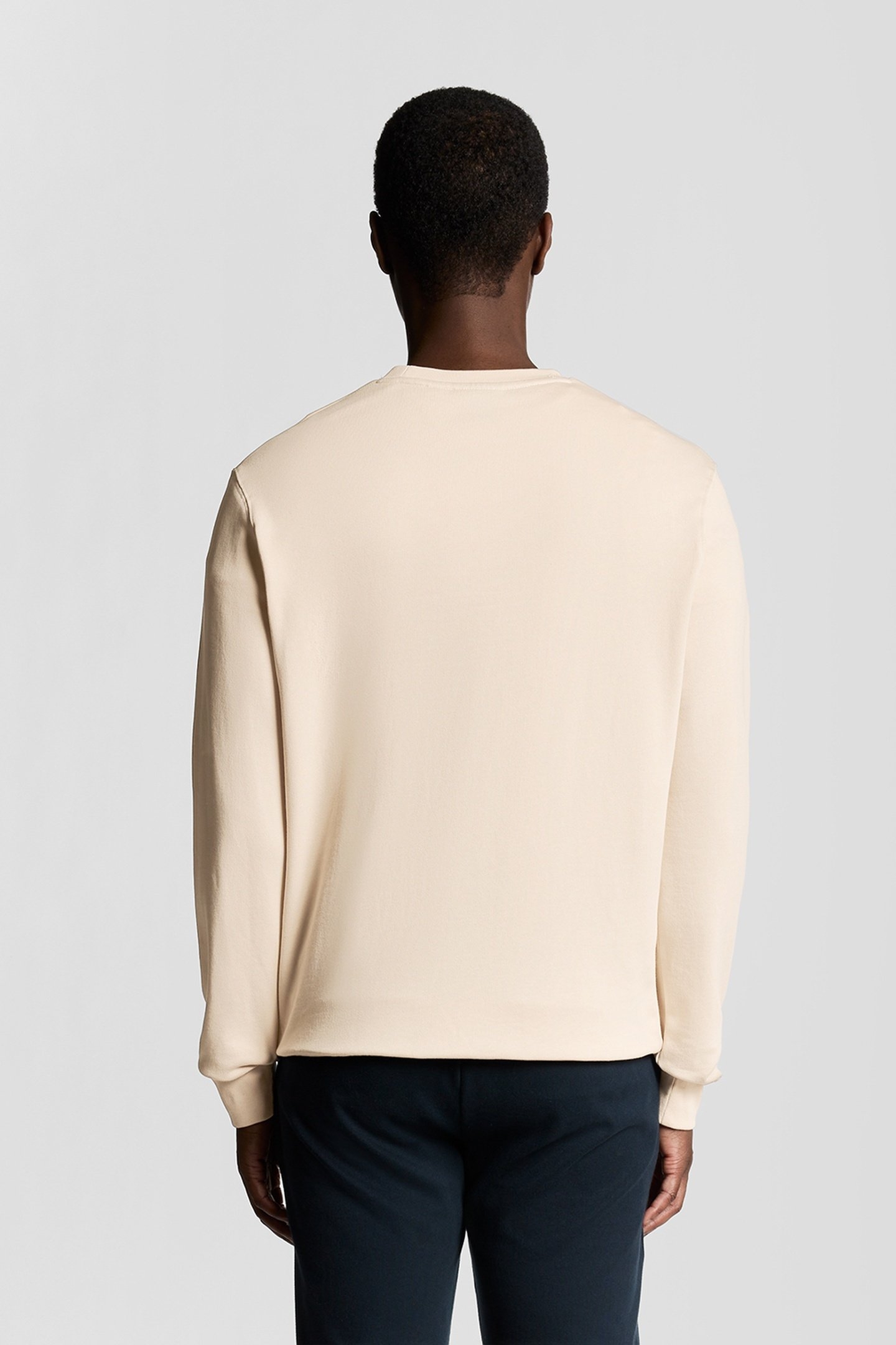 SUPERFINE CREW NECK SWEATSHIRT PINK TINT 3