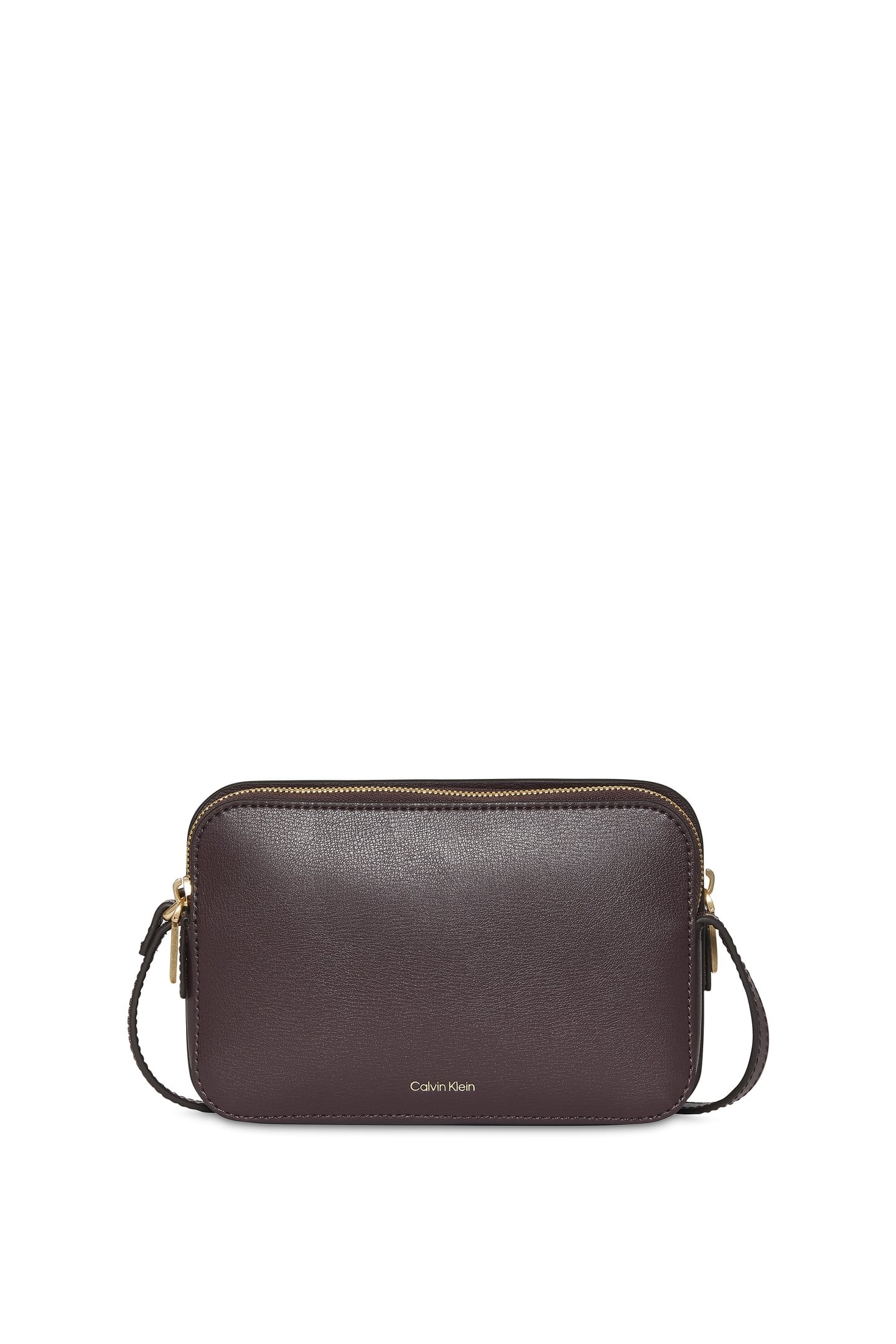 FOIL LOGO ELONGATED CAMERA BAG FUDGE/ESPRESSO 1