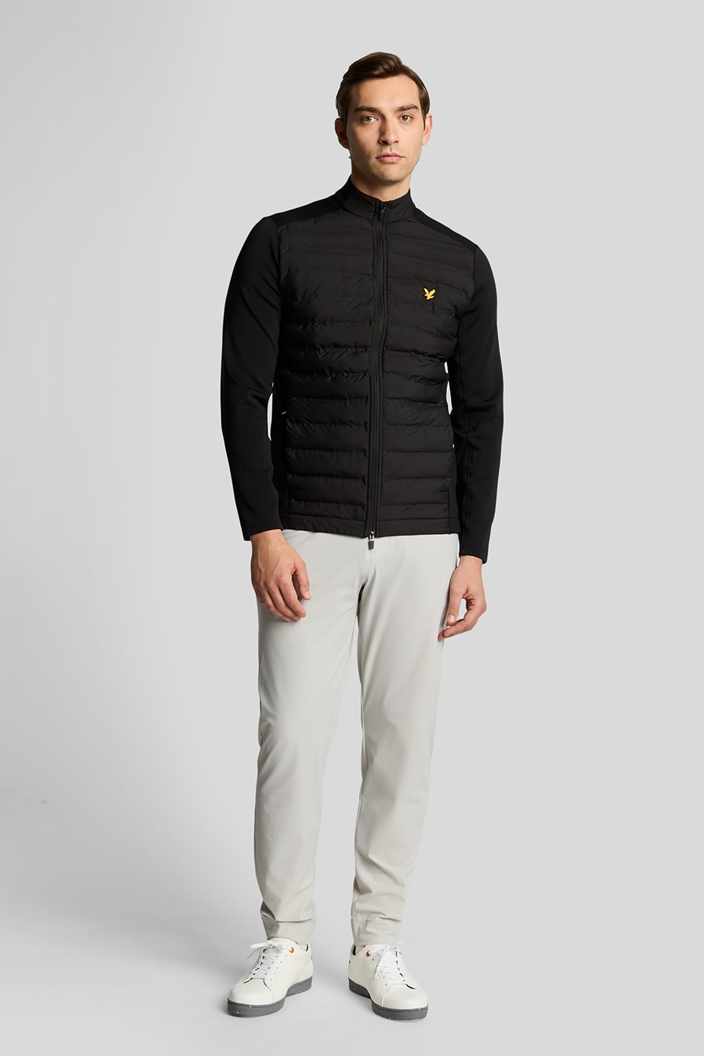 HYBRID QUILTED FULL ZIP GOLF JACKET JET BLACK 2