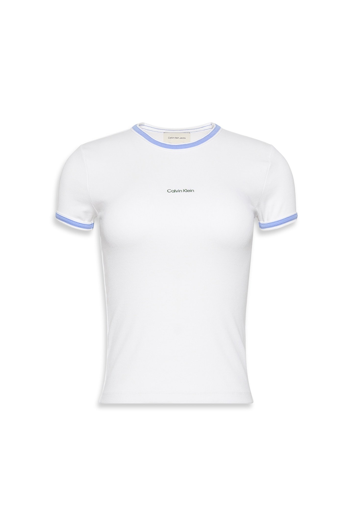 SS COLOR BLOCK COTTON TEE BRILLIANT WHITE 1