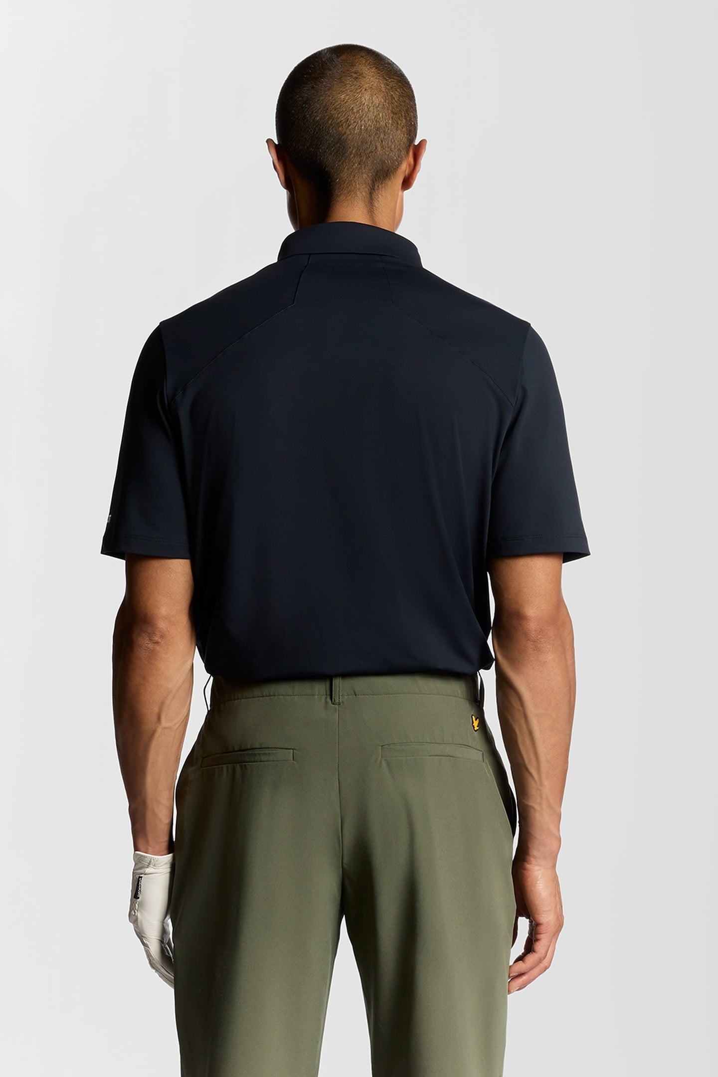 GOLF SHANK BUTTON POLO SHIRT DARK NAVY/SUNRISE YELLOW 3