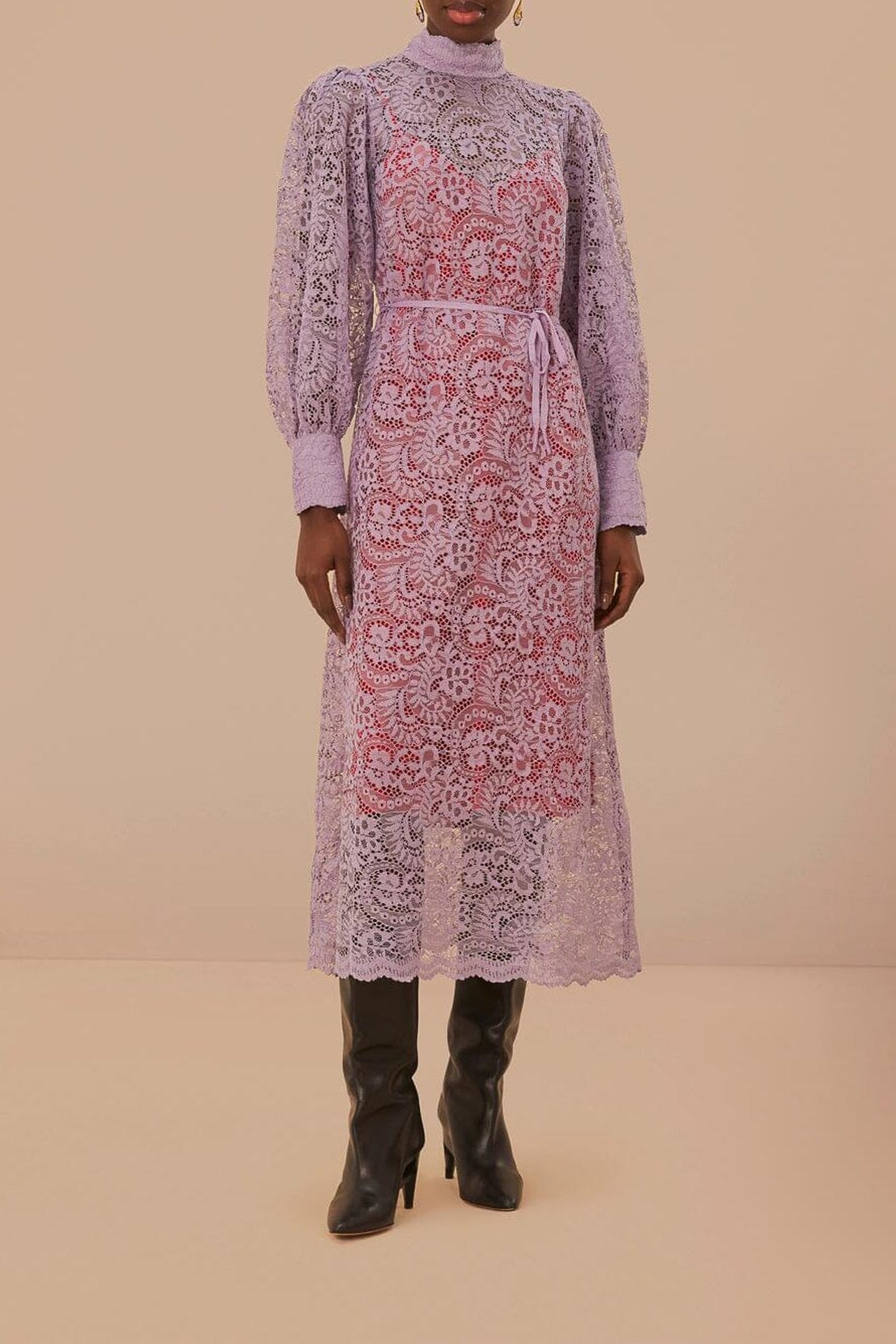 LACE LILAC MIDI DRESS 1