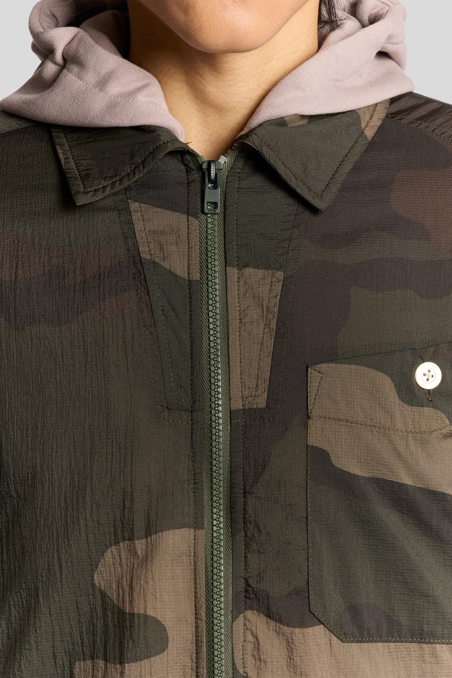INSULATED CAMOFLAGE OVERSHIRT GREY TAUPE 4