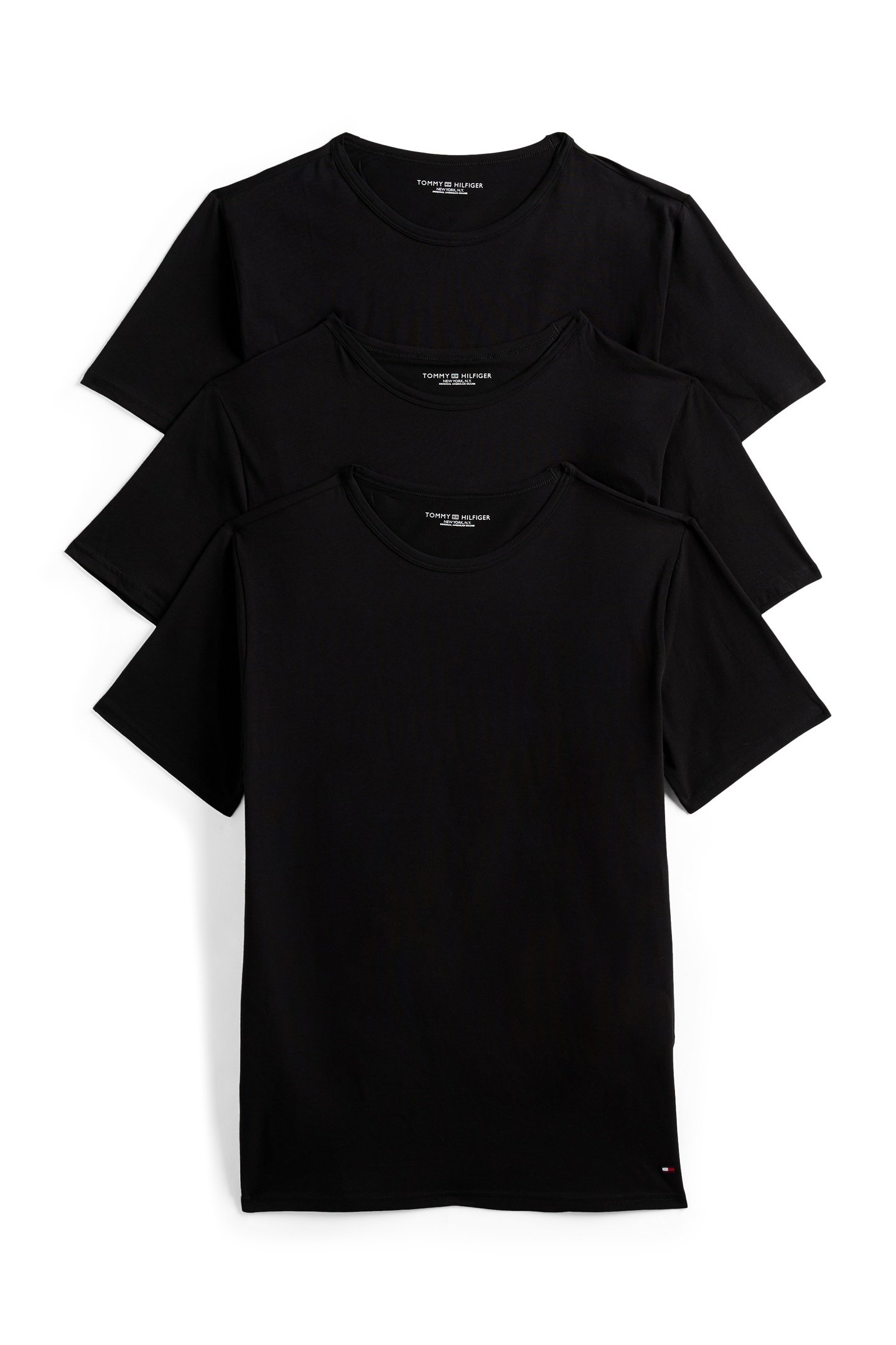 3-PACK PREMIUM ESSENTIAL STRETCH T-SHIRTS BLACK 1