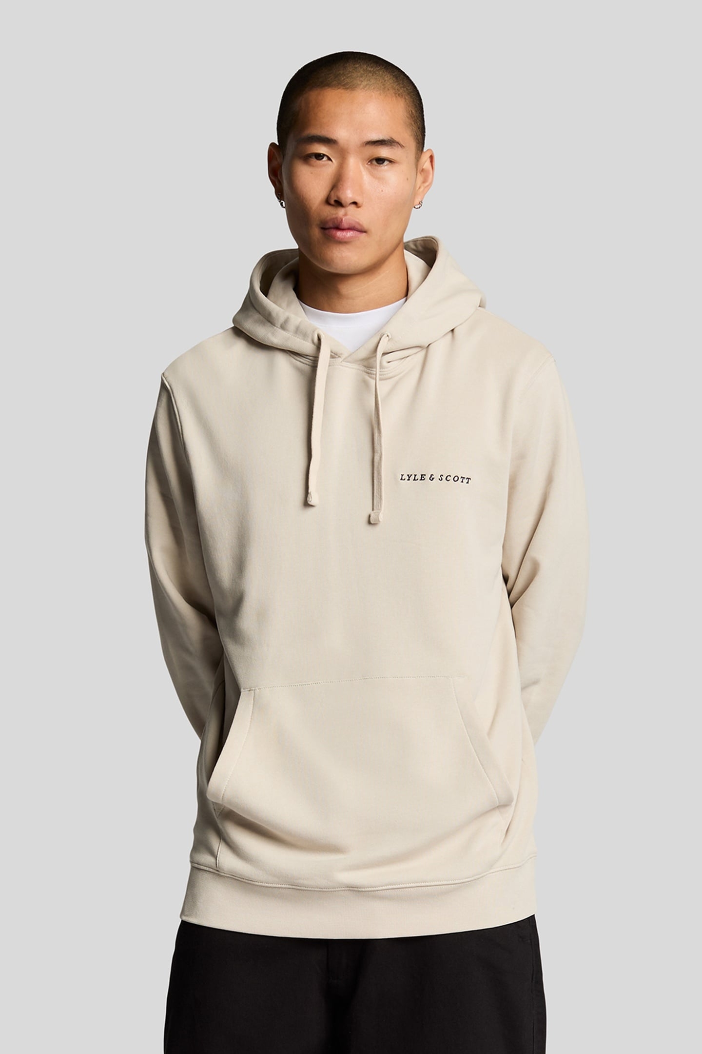 LOOPBACK EMBROIDERED HOODIE COVE/DARK NAVY 2