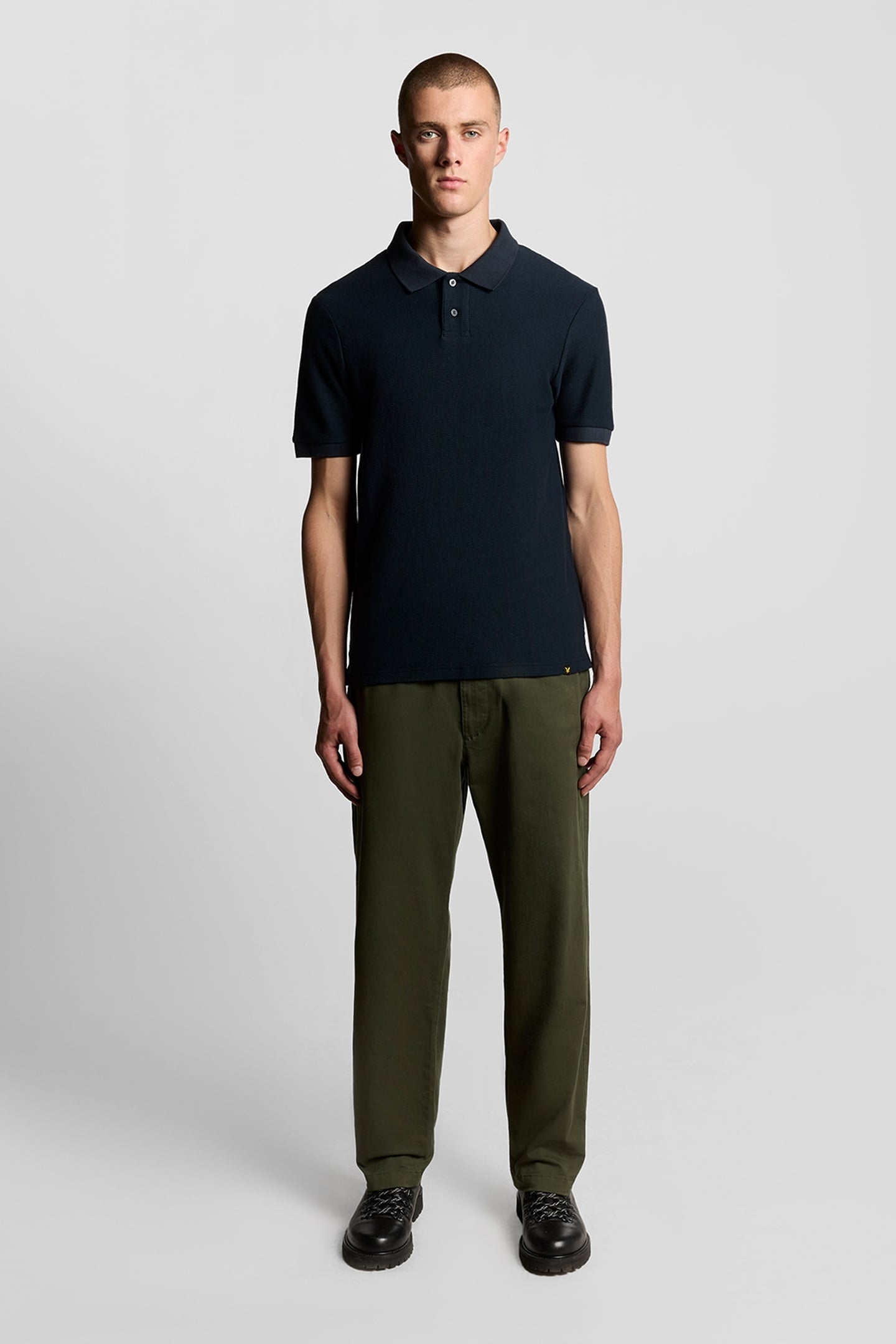 JACQUARD DOBBY POLO SHIRT DARK NAVY 2