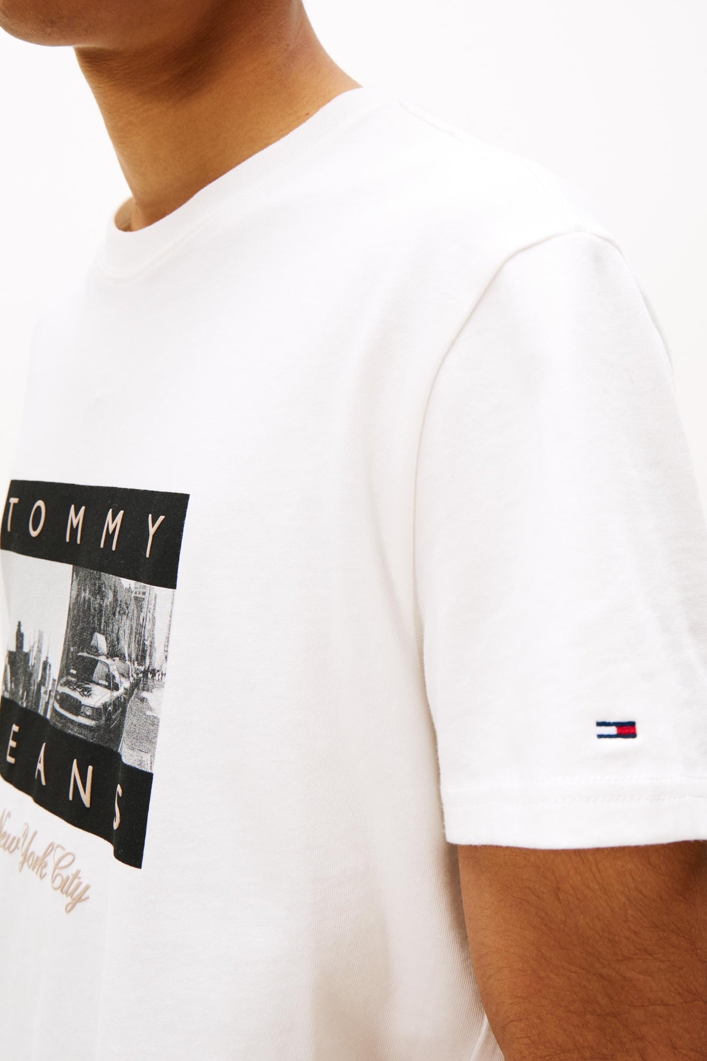 PHOTO PRINT JERSEY CREW NECK T-SHIRT ECRU 5