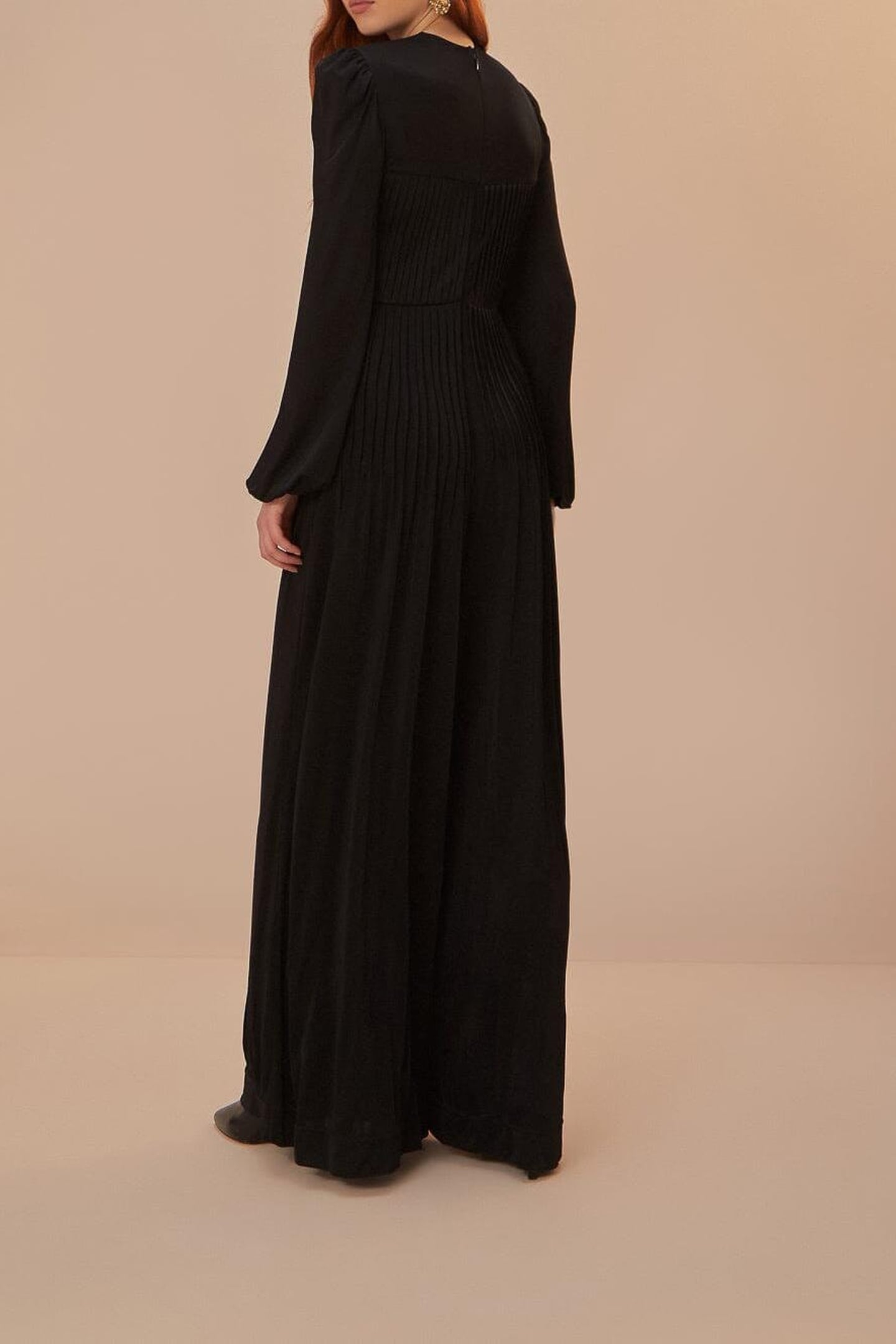 BLACK LONG SLEEVE KNOT JUMPSUIT 3