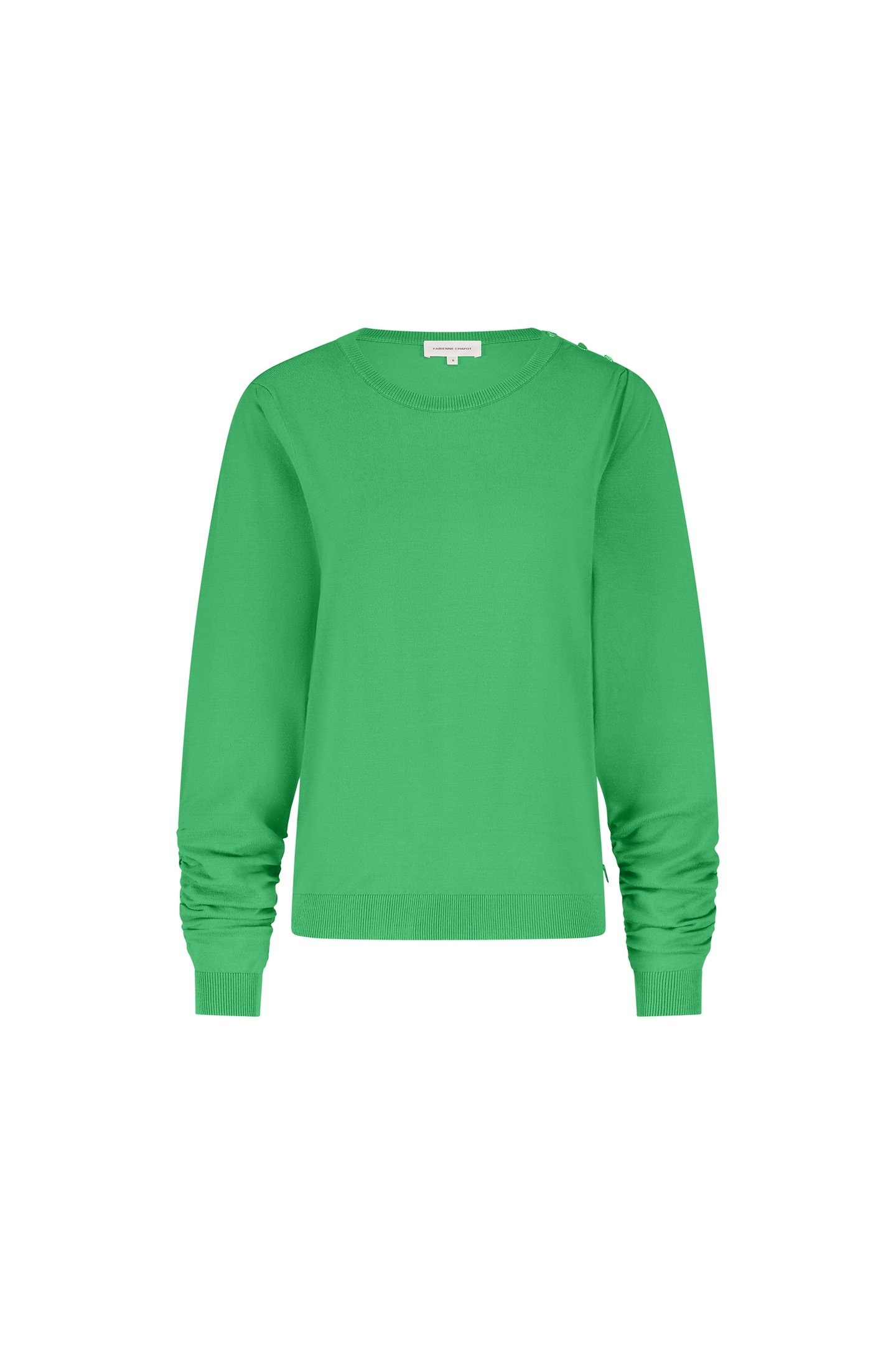 MOLLY SCRUNCH PULLOVER GREEN APPLE 1