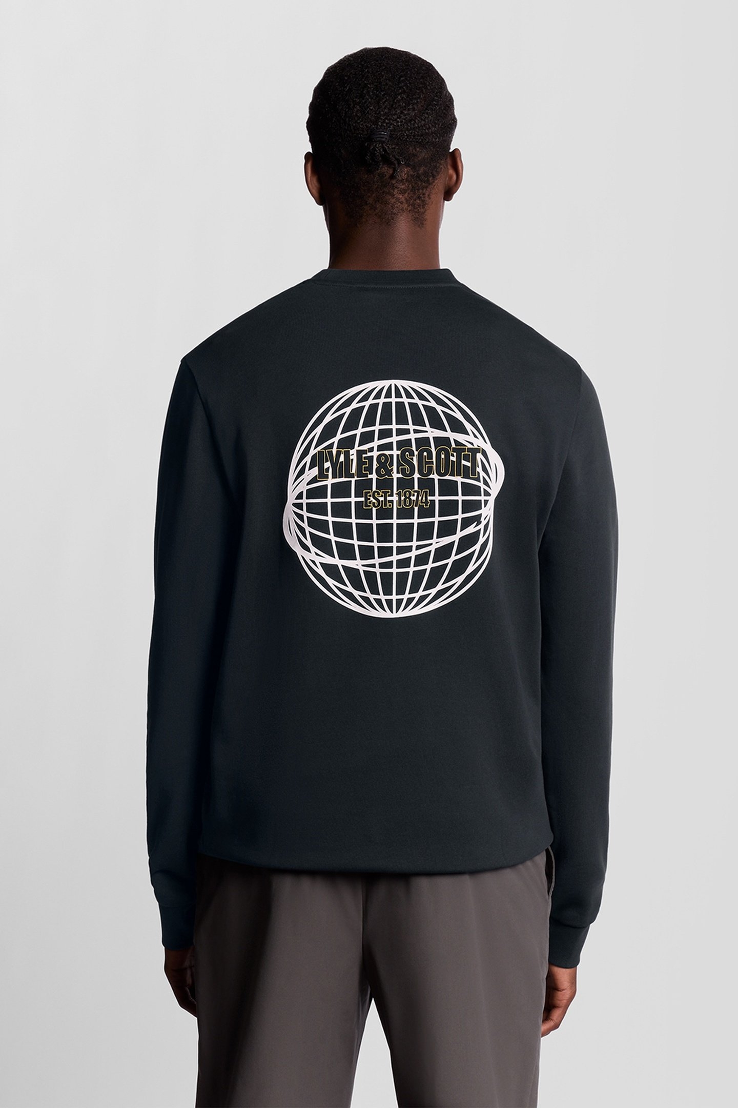 GEOMETRIC GLOBE GRAPHIC CREW NECK DARK NAVY 3