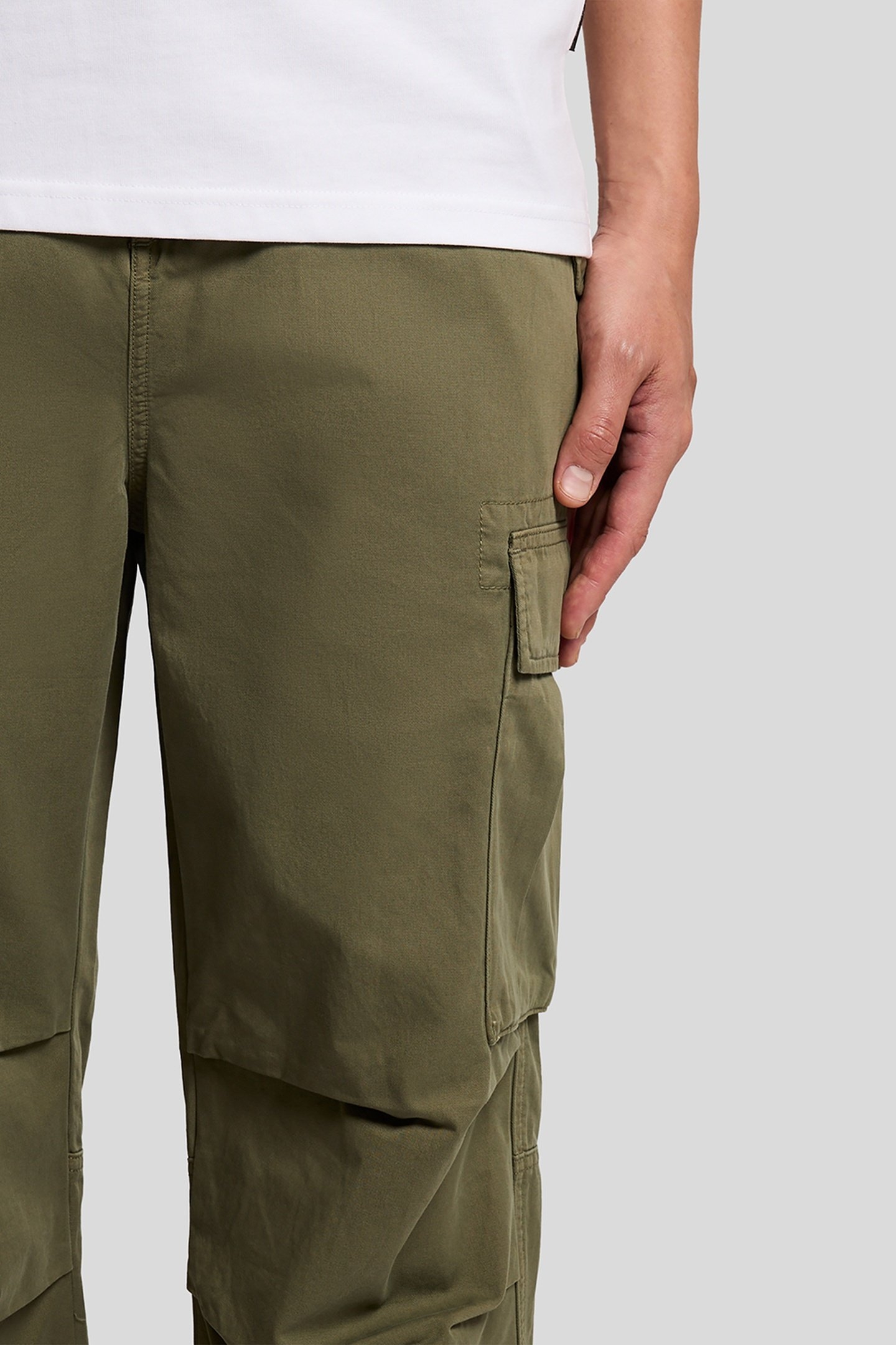 ARTICULATED CARGO TROUSERS FATIGUE OLIVE 5