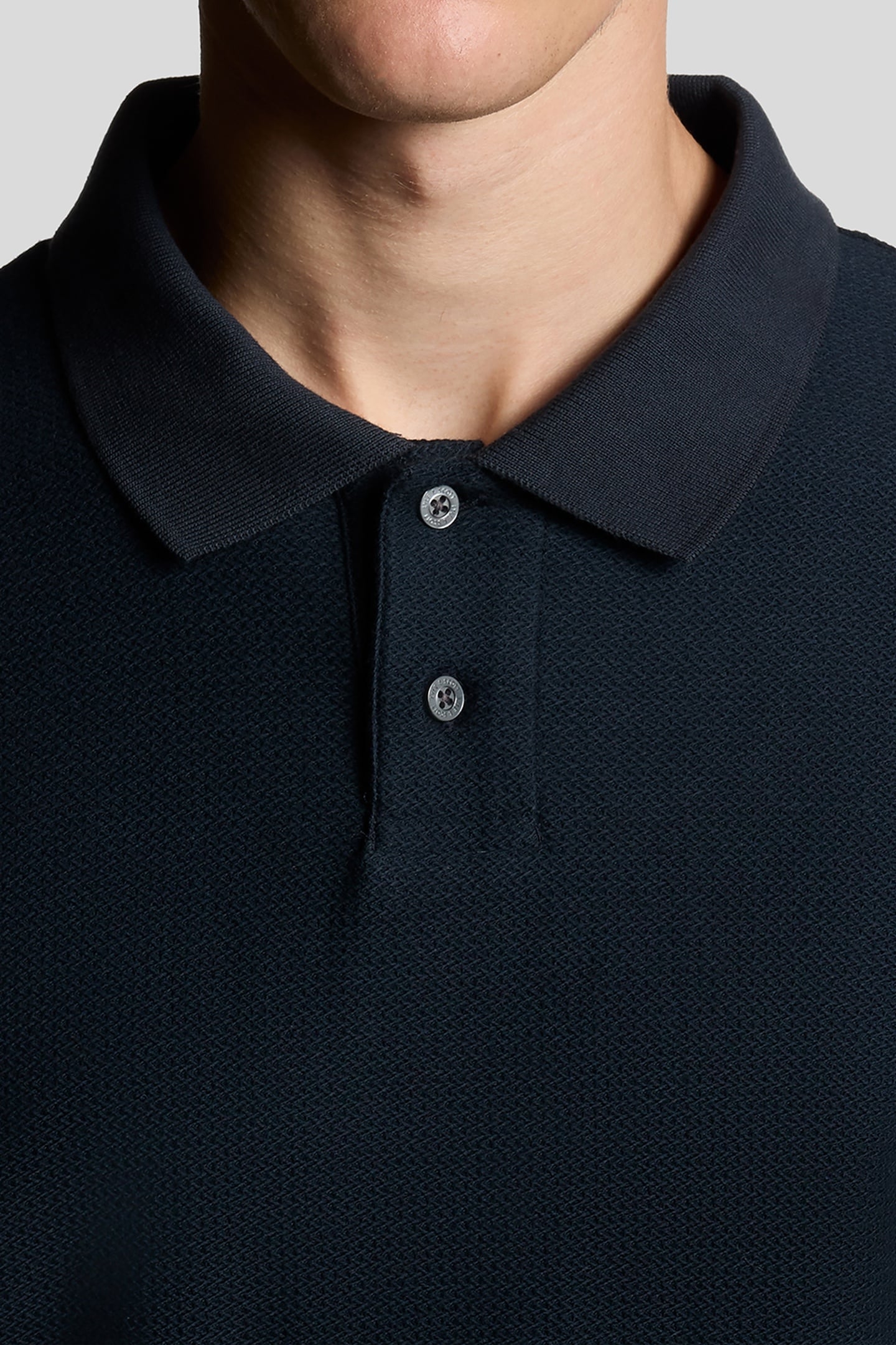 JACQUARD DOBBY POLO SHIRT DARK NAVY 5