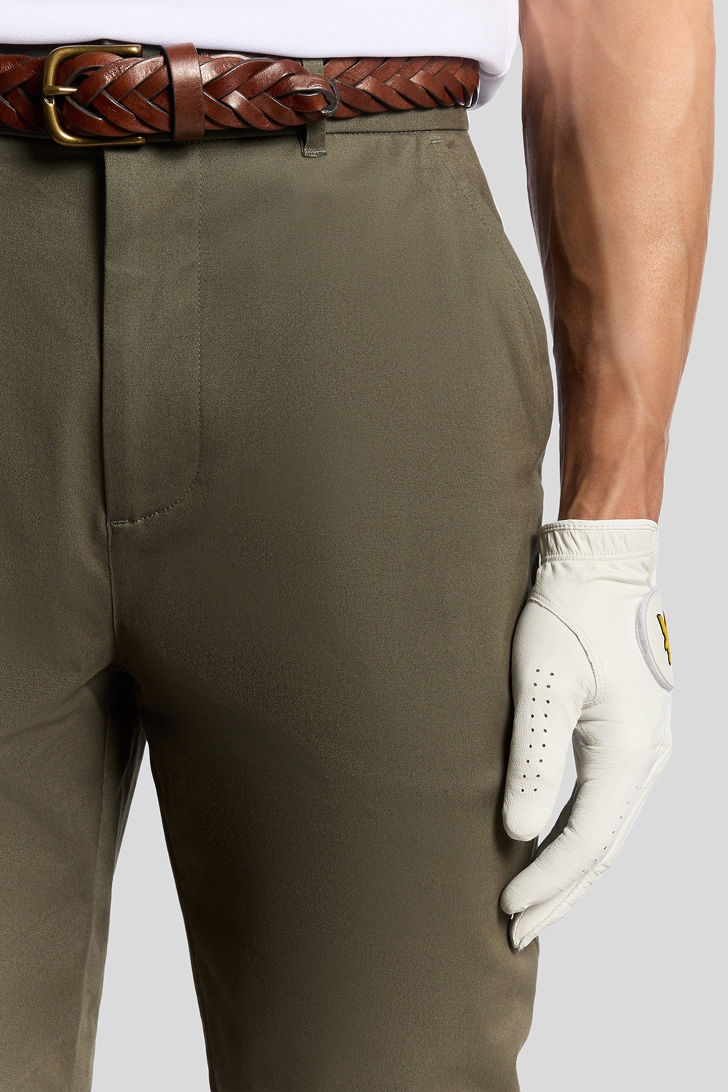 COURSE STRETCH CHINO TROUSERS CACTUS GREEN 6