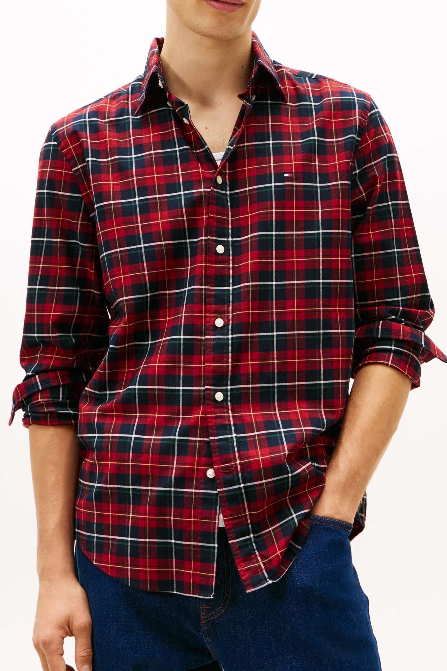 MERCERIZED TARTAN REGULAR FIT SHIRT REGATTA RED 1