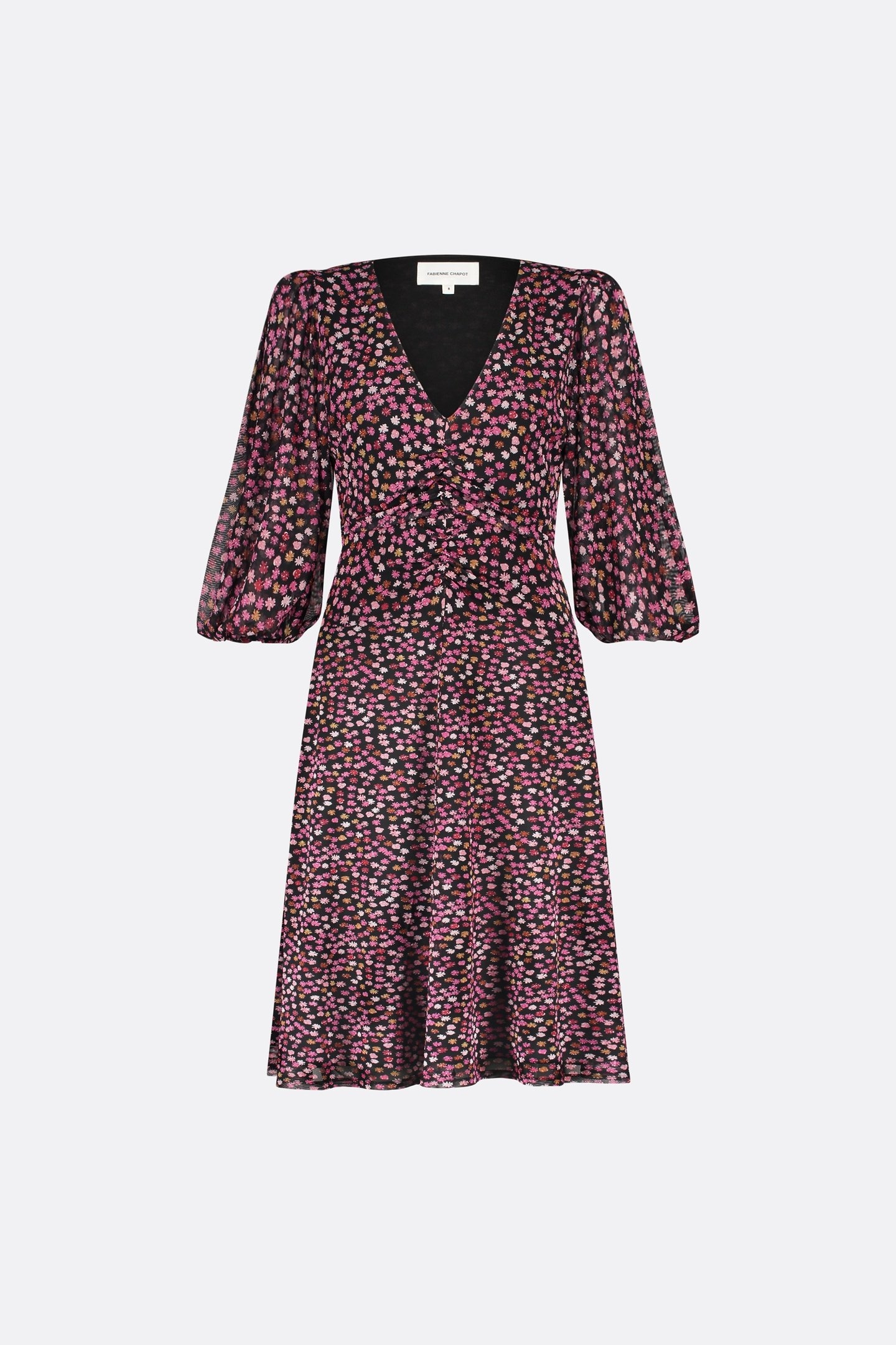 WELMA DRESS BLACK/TAWNY BROWN 4